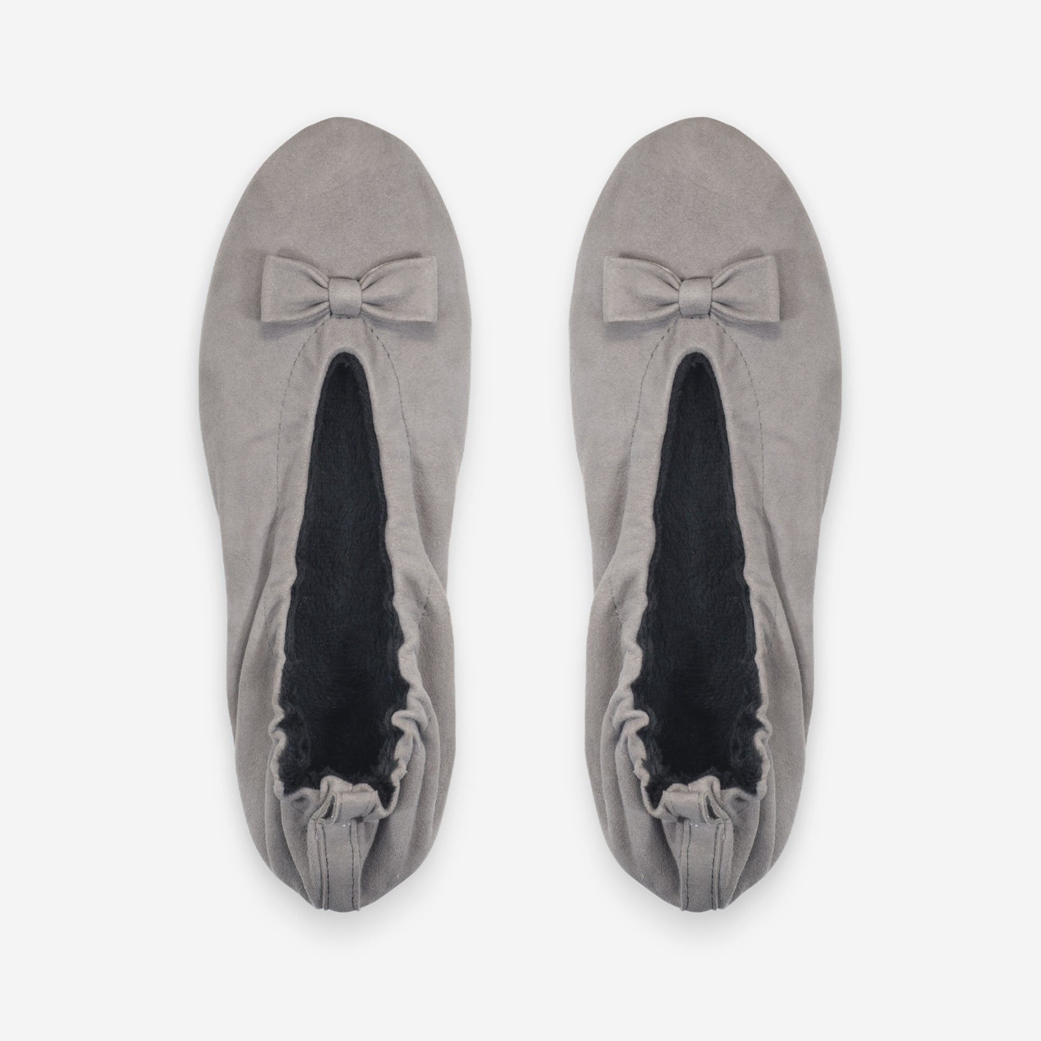 Ballerines d'interieur en cuir agneau suédé-CF0139 Ballerines d'interieur femme Glove Story Stone S (35/36)