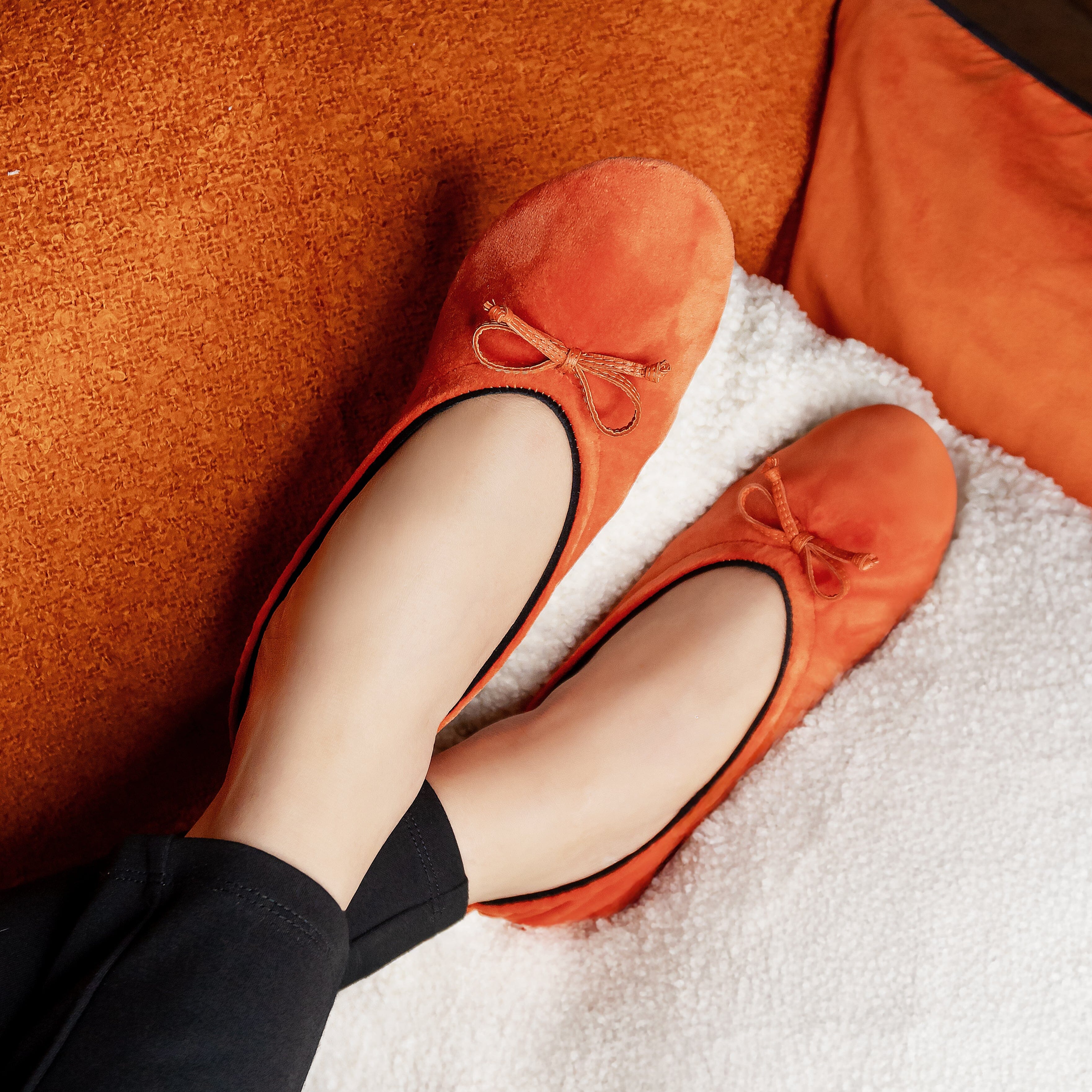 Ballerines d'intérieur en velours-CF0141 Ballerines d'interieur femme Glove Story