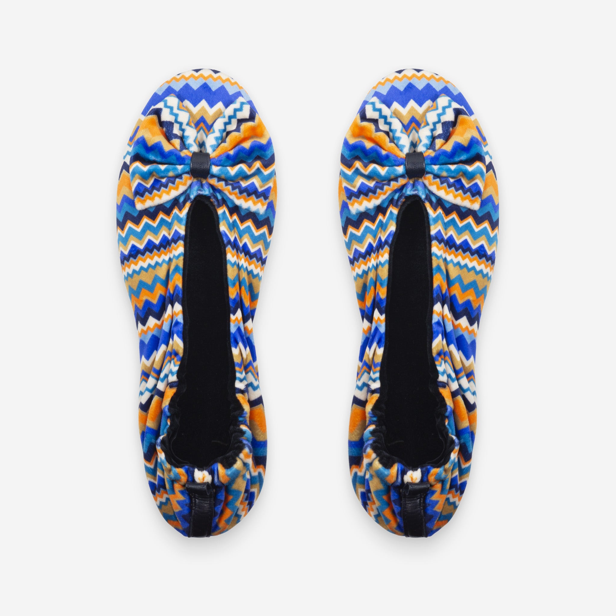 Ballerines d'intérieur en velours imprimé-CF0146 Ballerines d'interieur femme Glove Story Rayures S (35/36)