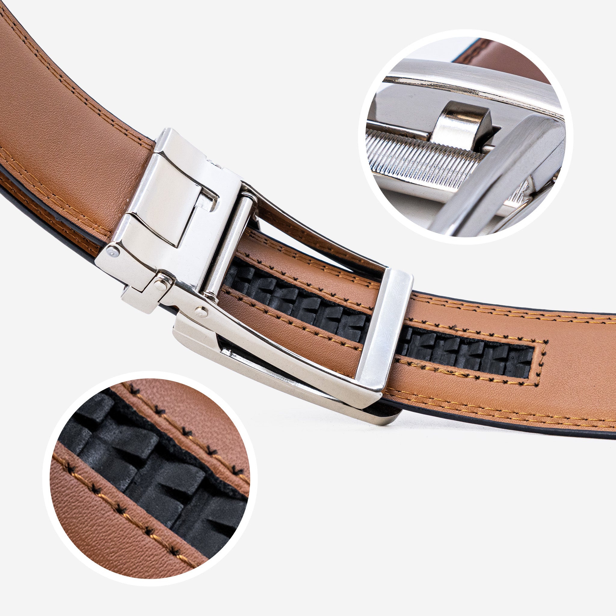 Ceinture AUTOMATIQUE cuir de vachette homme-Largeur 35mm-CT081 Ceintures homme Glove Story