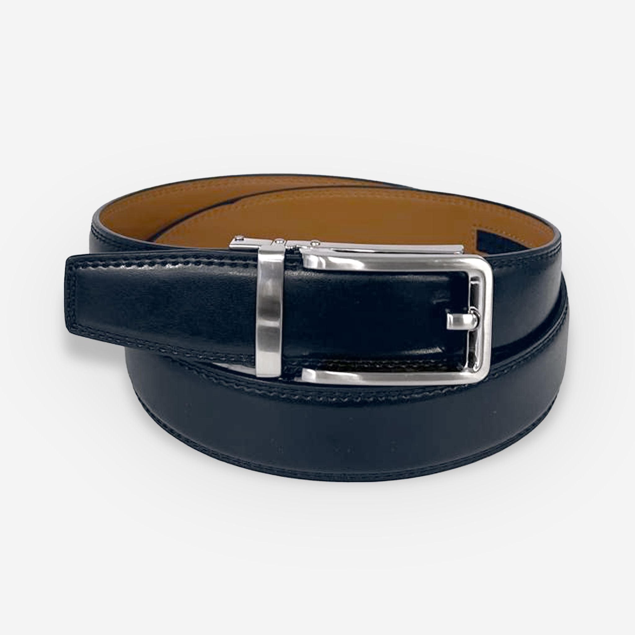 Ceinture AUTOMATIQUE cuir de vachette homme-Largeur 35mm-CT081 Ceintures homme Glove Story Bleu 95/110 - 35