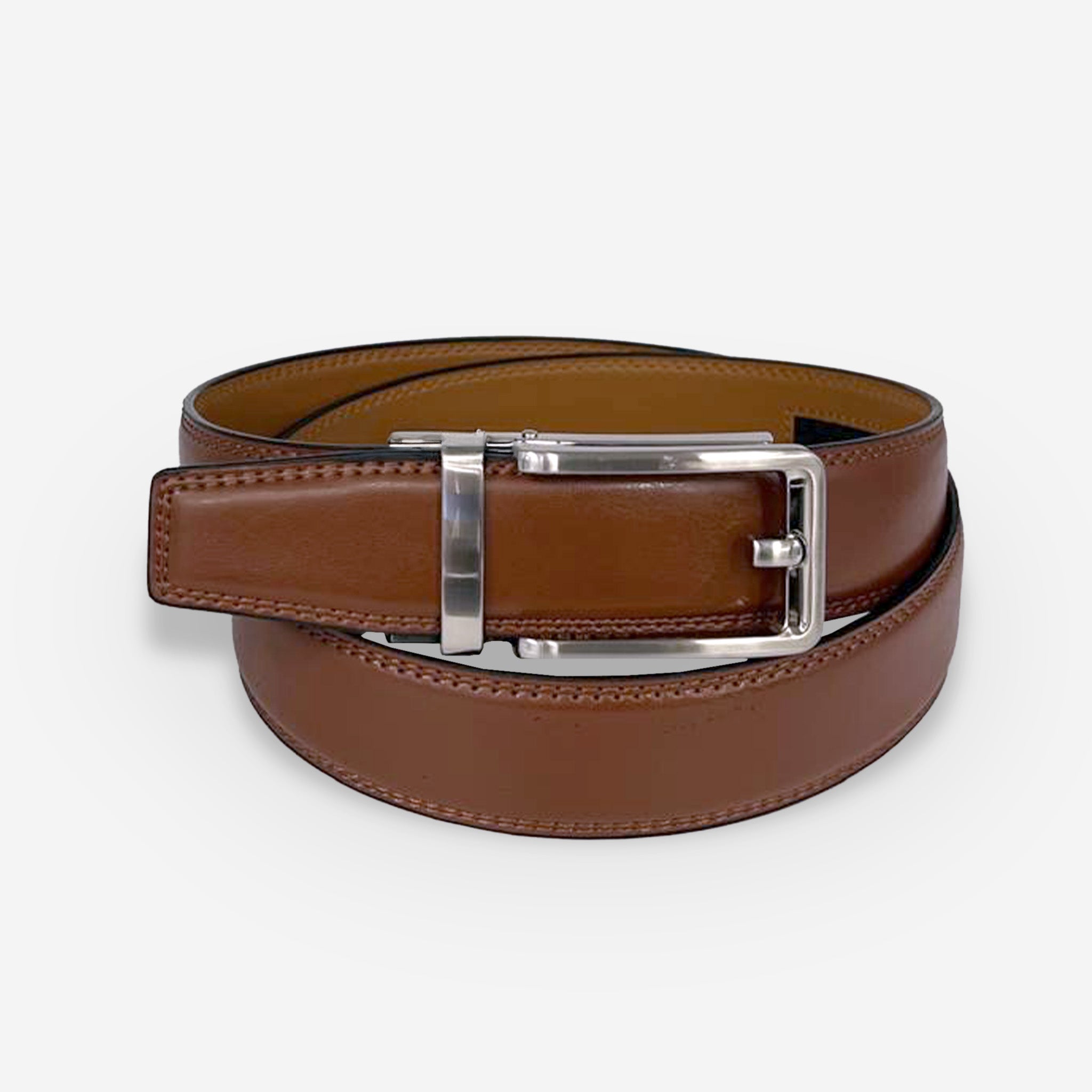 Ceinture AUTOMATIQUE cuir de vachette homme-Largeur 35mm-CT081 Ceintures homme Glove Story Tabacco 95/110 - 35
