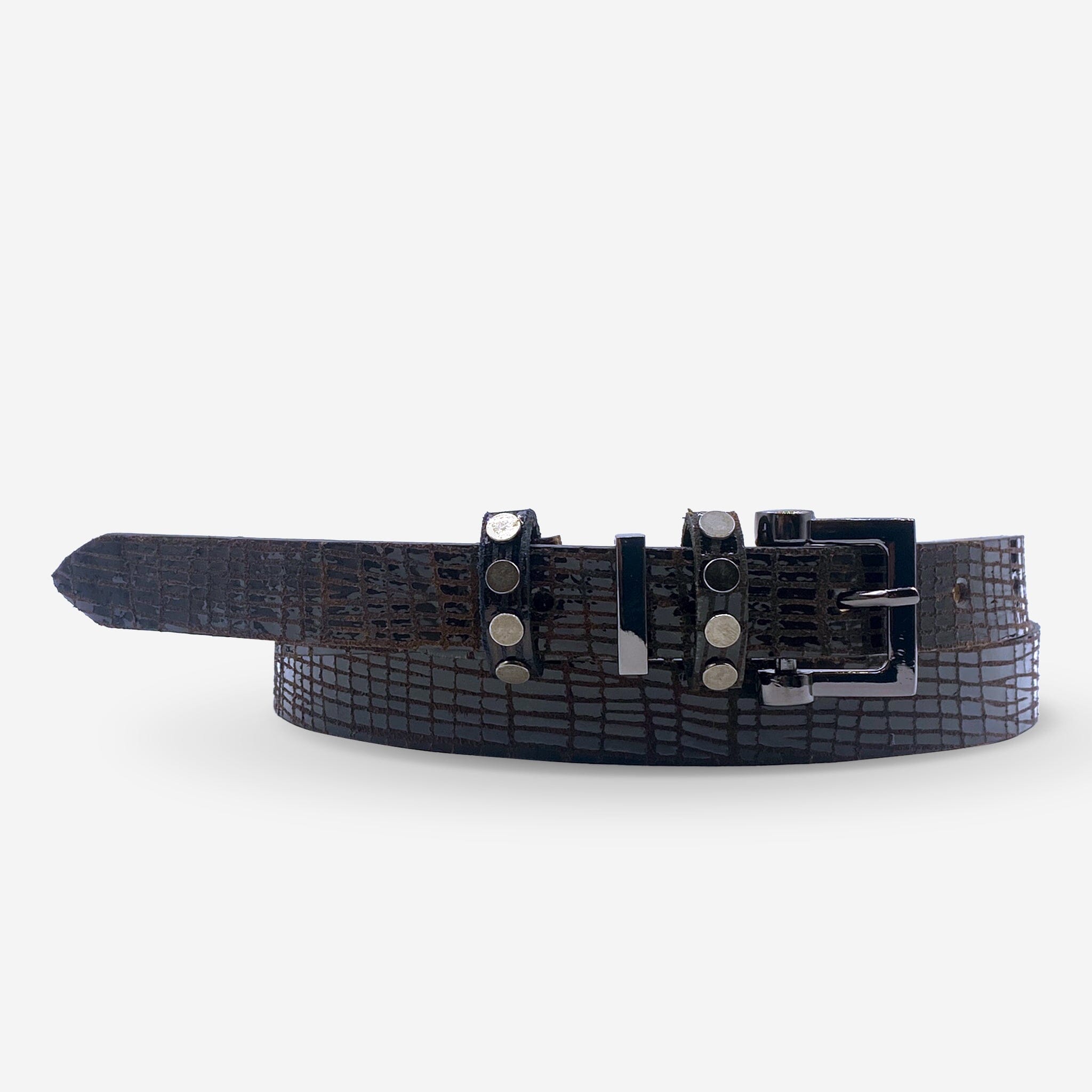 Ceinture cuir de vachette femme-Largeur 20mm-CTF032 Ceinture Glove Story BRUN 95/110 - 20