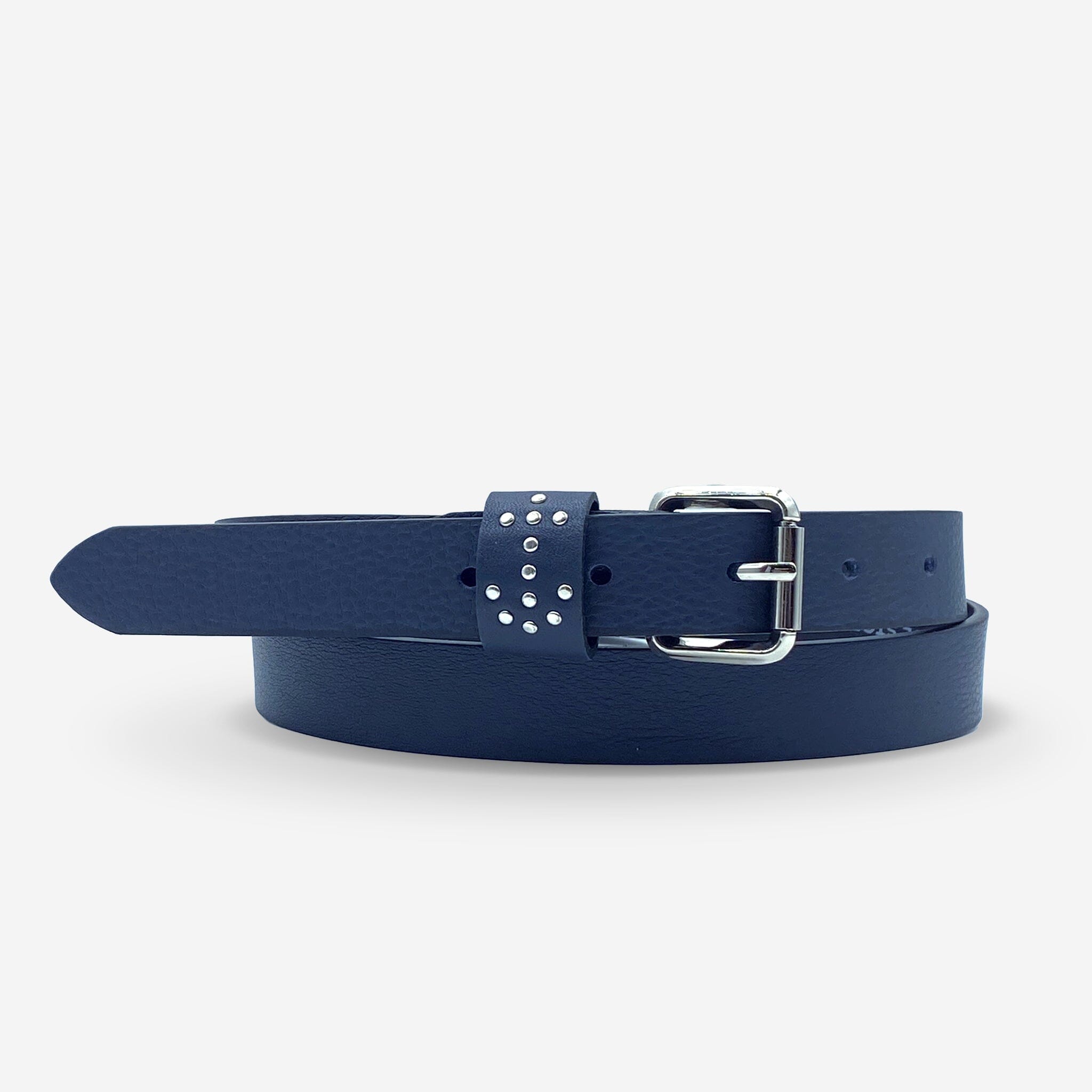 Ceinture cuir de vachette femme-Largeur 25mm-CTF006 Ceintures femme Glove Story BLEU 85/100 - 25