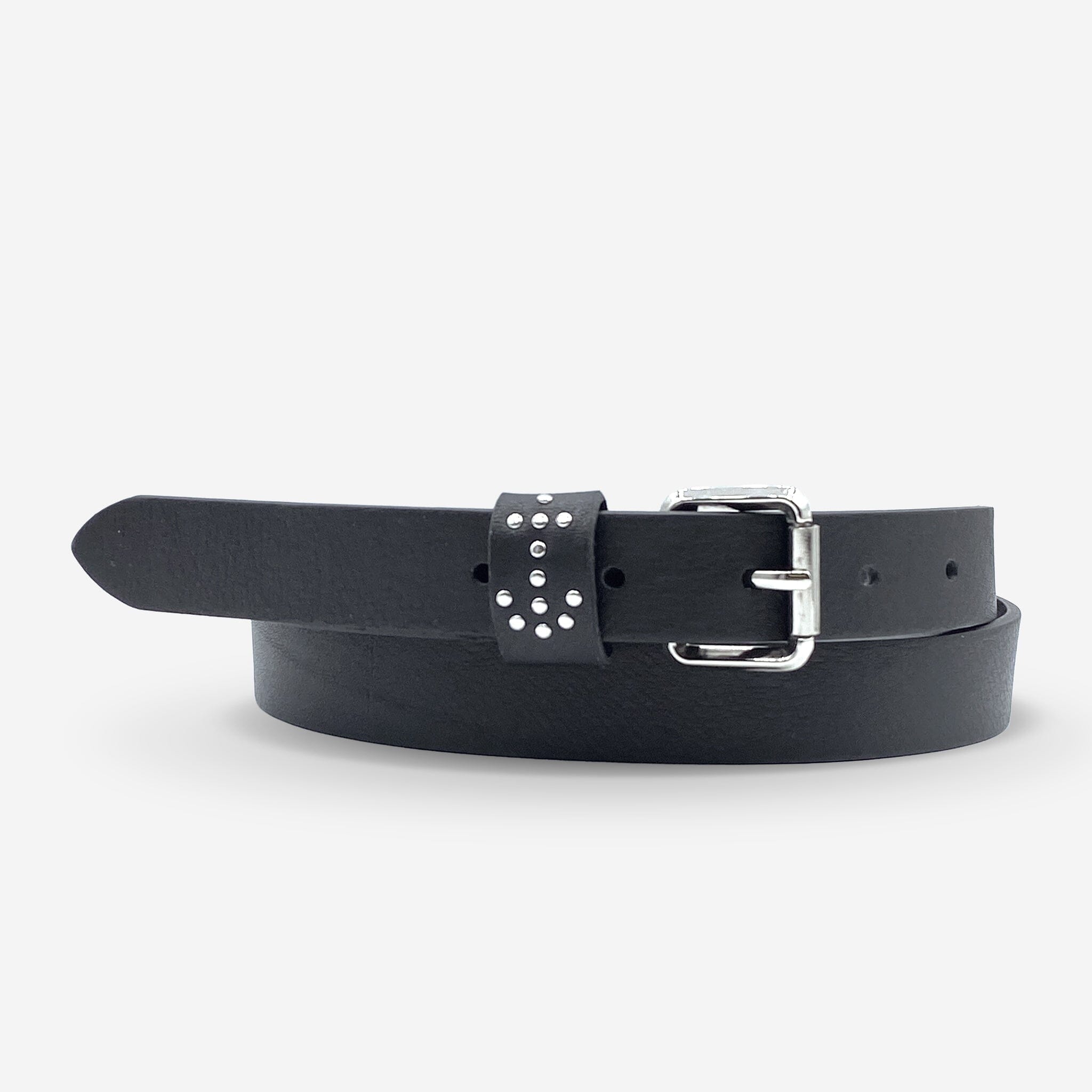 Ceinture cuir de vachette femme-Largeur 25mm-CTF006 Ceintures femme Glove Story NOIR 85/100 - 25