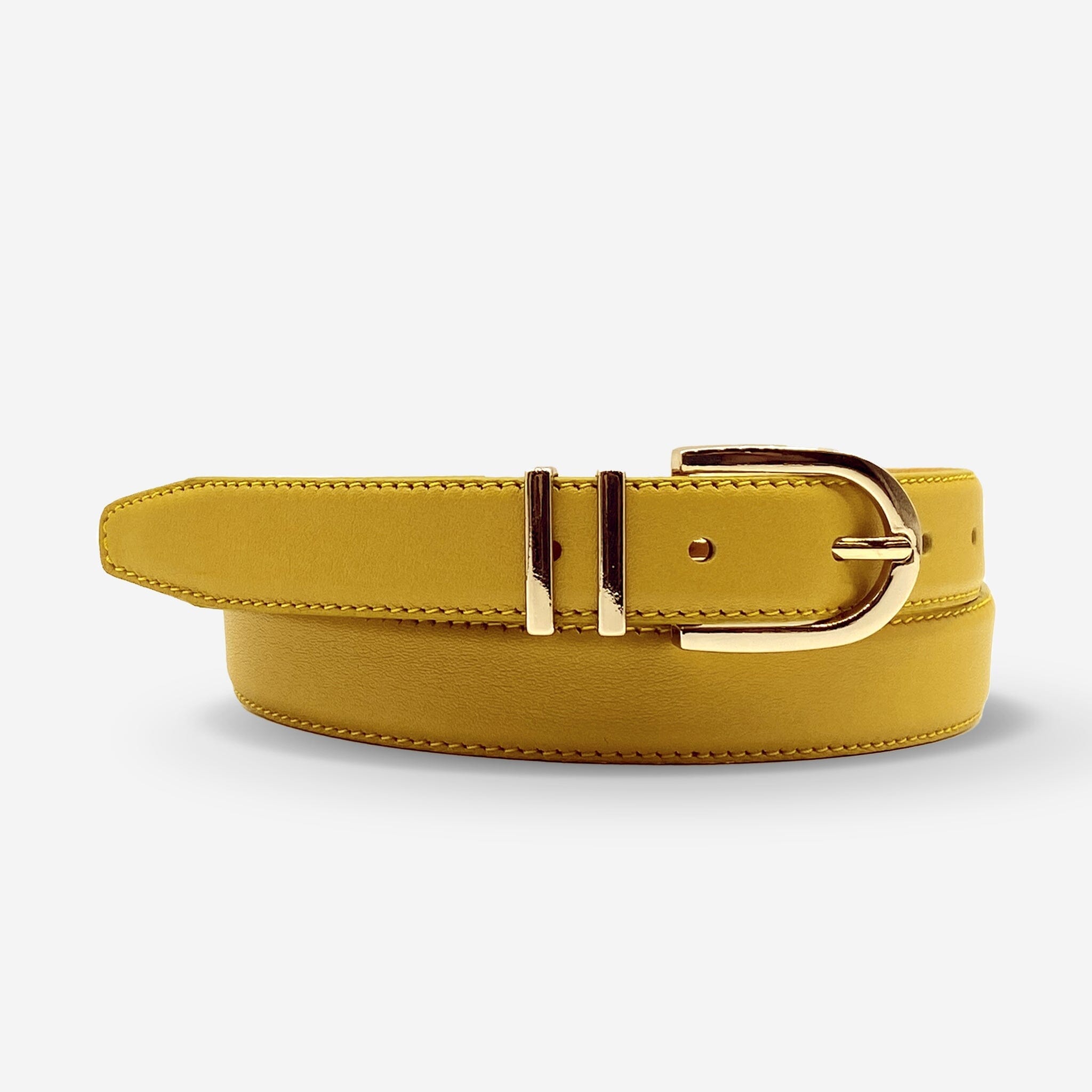 Ceinture cuir de vachette femme-Largeur 25mm-CTF008 Ceintures femme Glove Story MOUTARDE 85/100 - 25