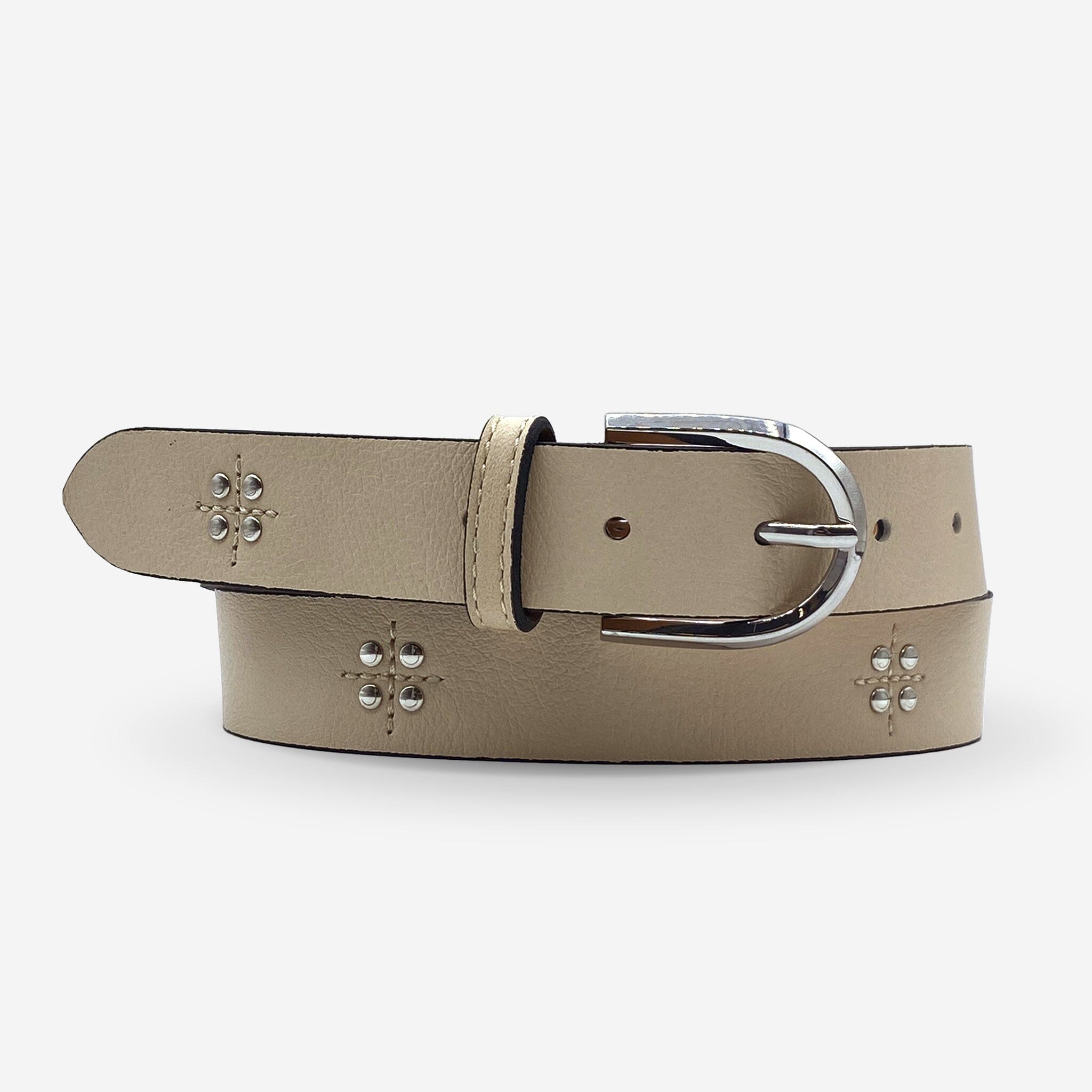 Ceinture cuir de vachette femme-Largeur 30mm-CTF046 Ceinture Glove Story BEIGE 85/100 - 30