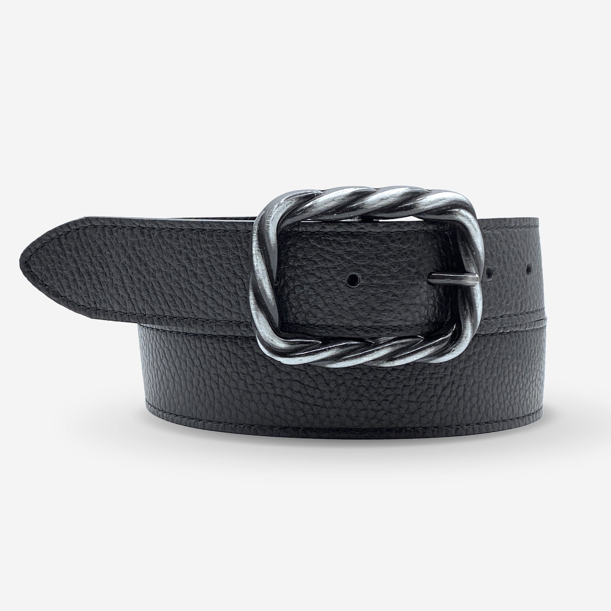 Ceinture cuir de vachette femme-Largeur 35mm-CTF042 Ceinture Glove Story NOIR 85/100 - 35