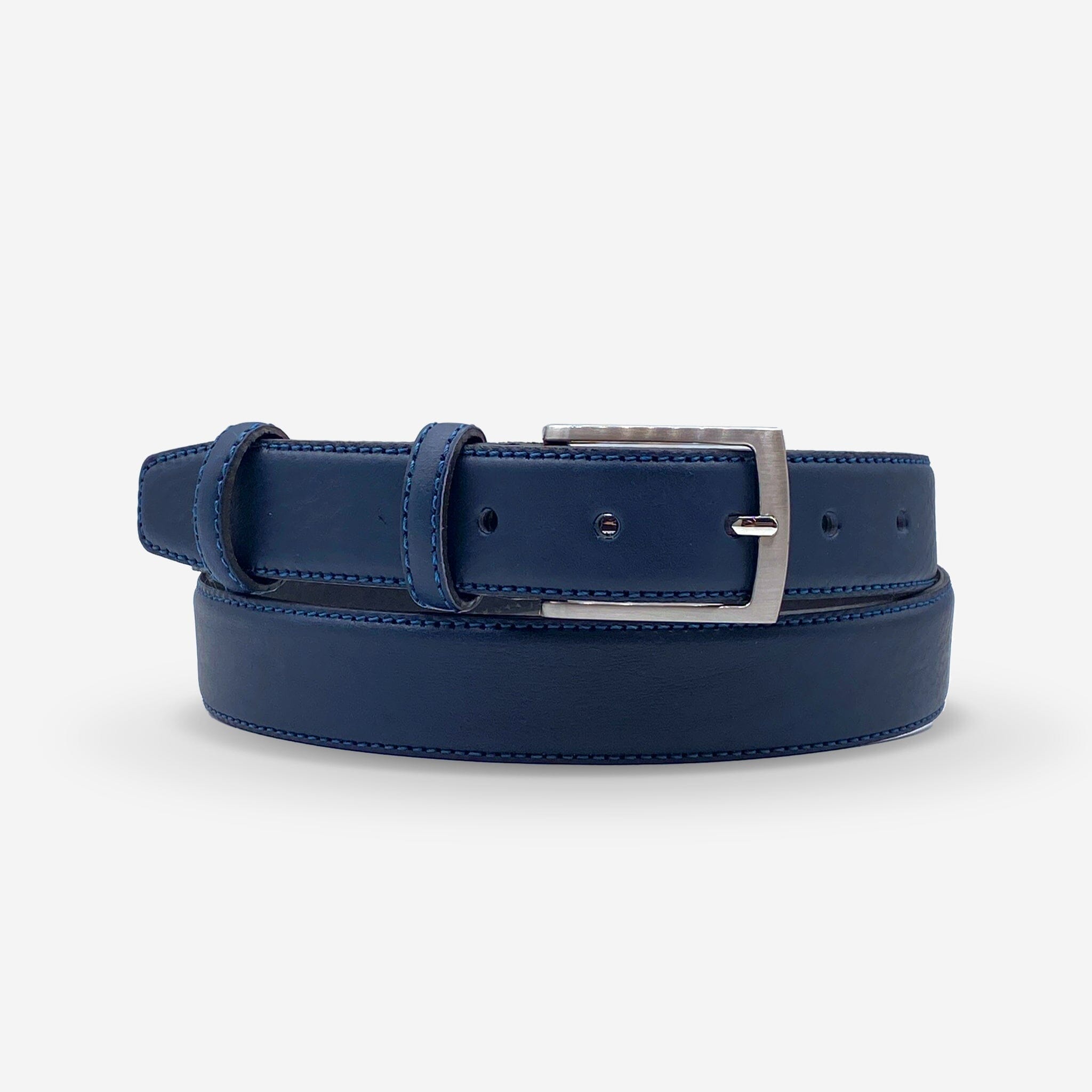 Ceinture cuir de vachette homme-Largeur 30mm-CT042 Ceintures homme Glove Story BLEU 105/120 - 30