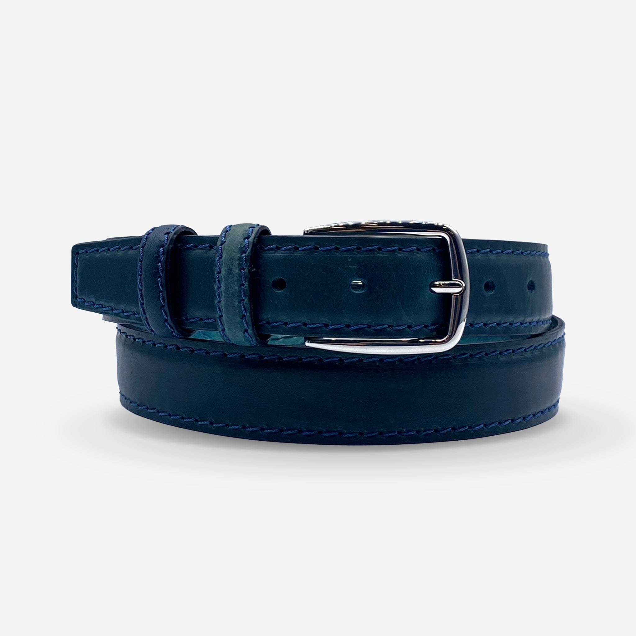 Ceinture cuir de vachette homme-Largeur 35mm-CT047 Ceintures homme Glove Story BLEU 105/120 - 35