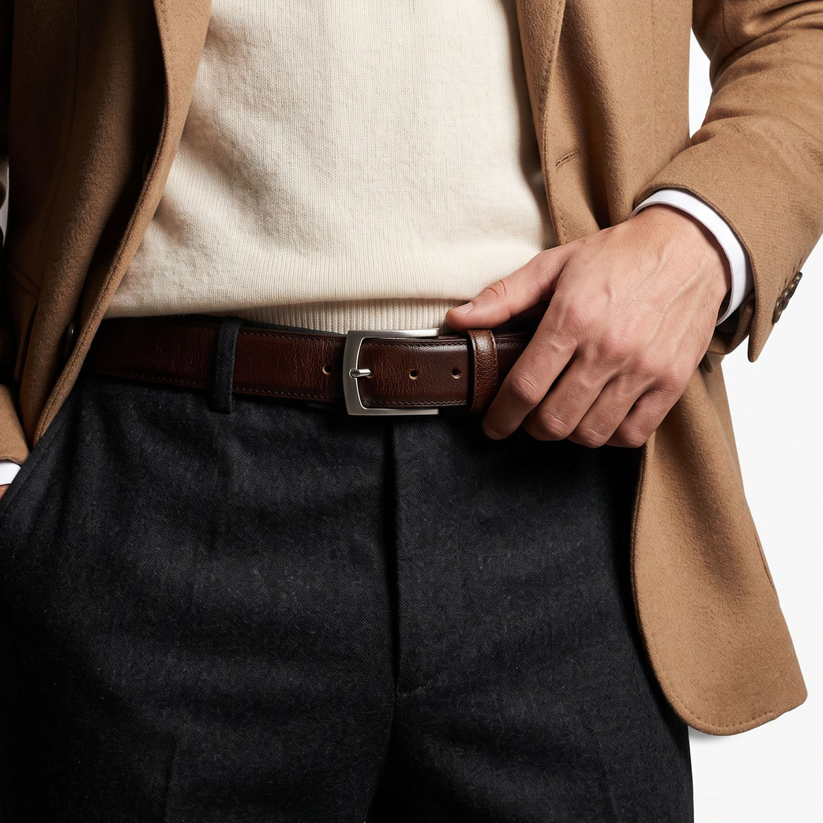Ceinture cuir de vachette homme-Largeur 35mm-CT063 Ceintures homme Glove Story
