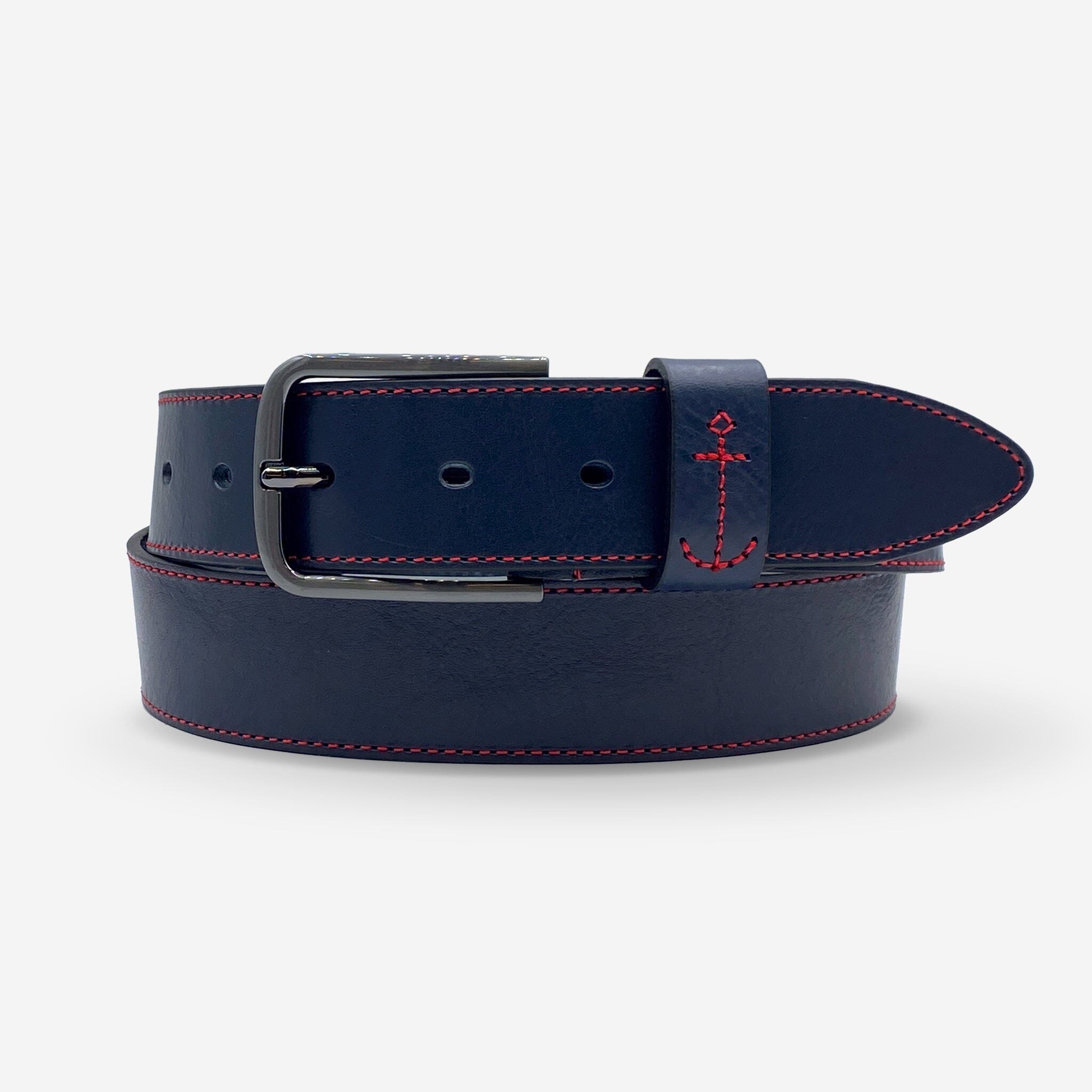 Ceinture cuir vachette homme-Largeur 35mm-CT064 Ceinture Glove Story BLEU .095/110 - 35