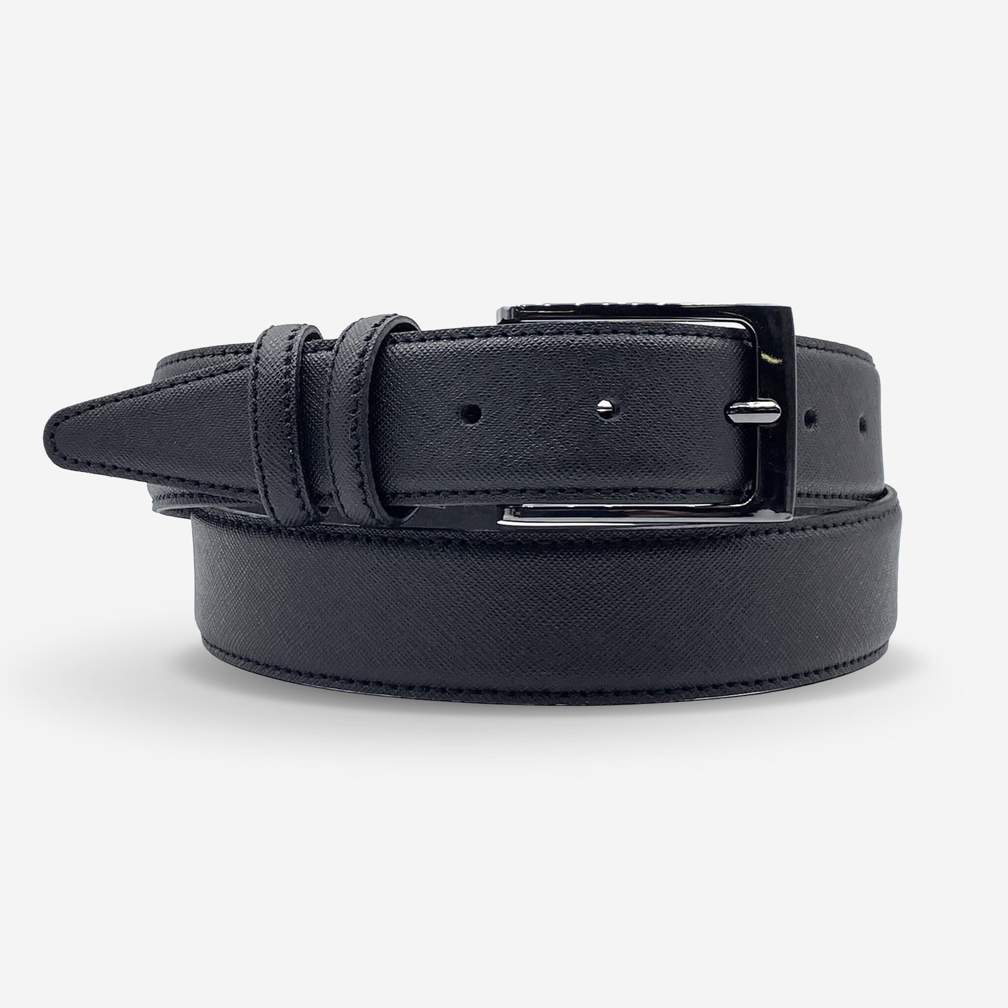 Ceinture cuir vachette homme-Largeur 35mm-CT077 Ceinture Glove Story NOIR .095/110 - 35