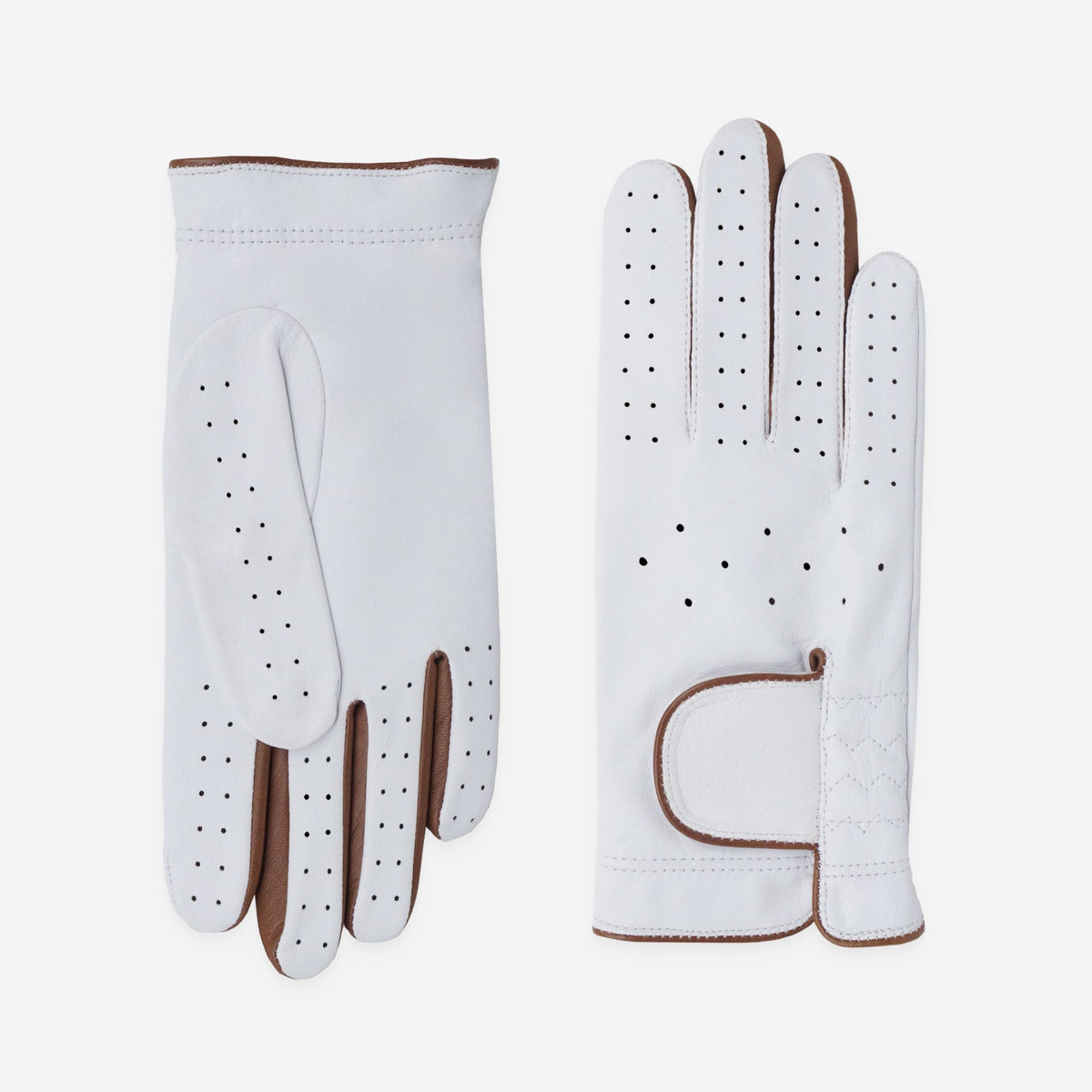GANT GOLF POUR HOMME - 100% CUIR - DROITE - 60022D Gants Golf Homme Glove Story Blanc-Cork S