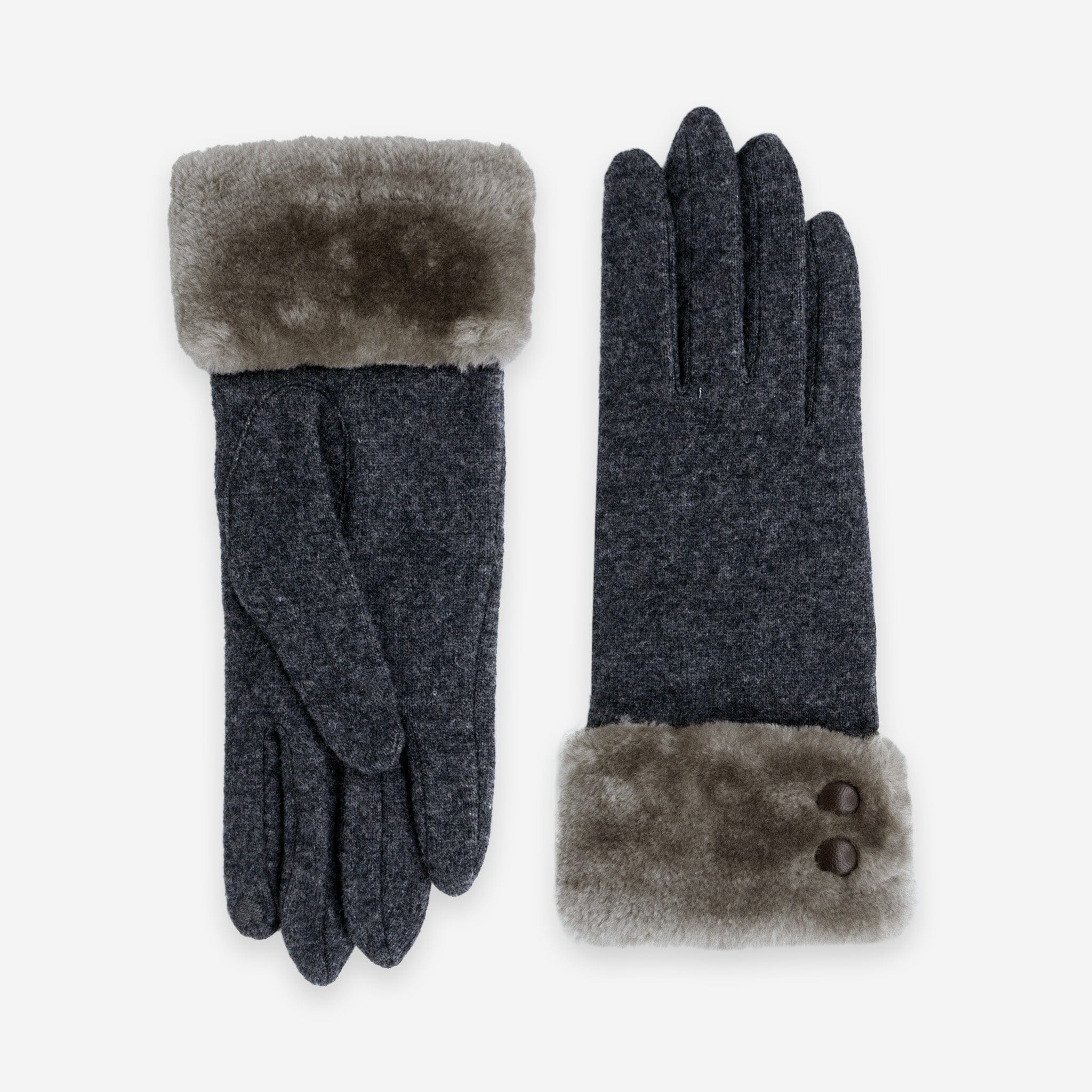 Gants 80% laine 20% nylon-Tactile-31124NF Gants laine femme Glove Story Gris TU