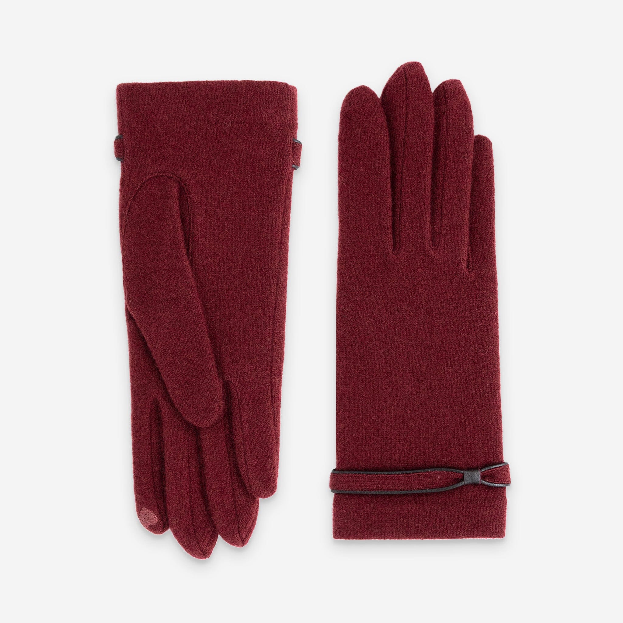 Gants 80% laine 20% nylon-Tactile-31159NF Gants laine femme Glove Story Bordeaux TU