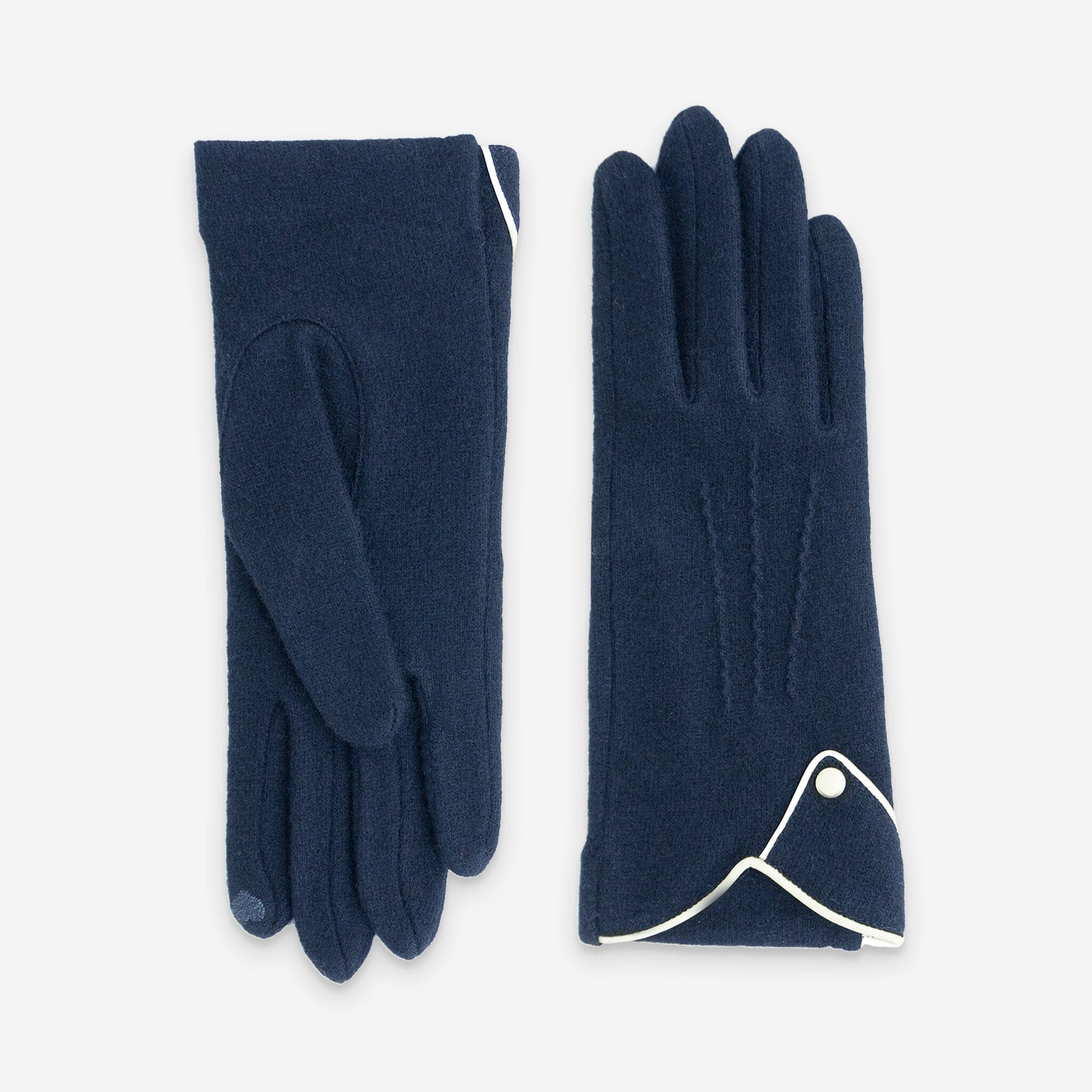 Gants 80% laine 20% nylon-Tactile-31165NF Gants laine femme Glove Story Deep Blue/Camel TU