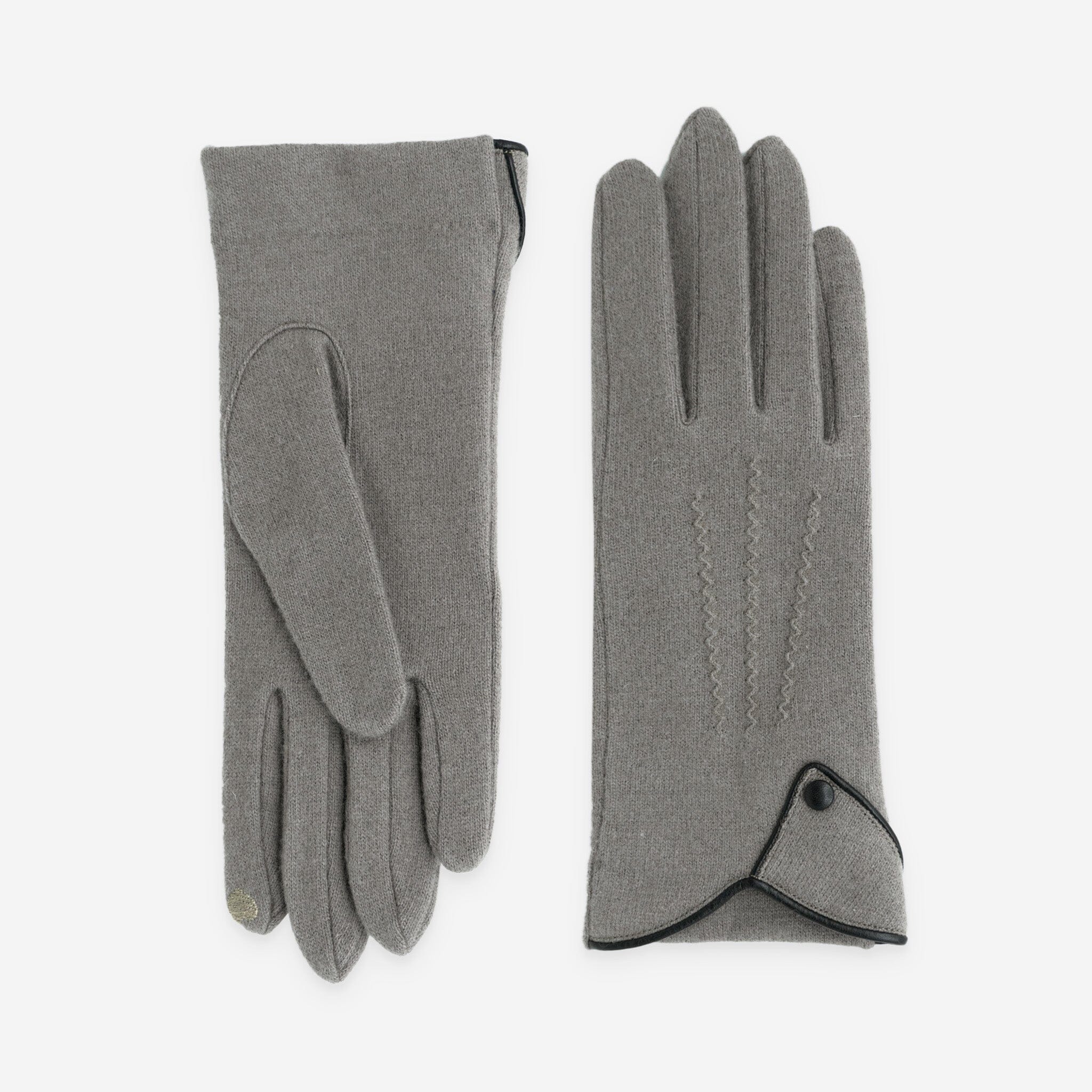 Gants 80% laine 20% nylon-Tactile-31165NF Gants laine femme Glove Story Taupe/Choco TU