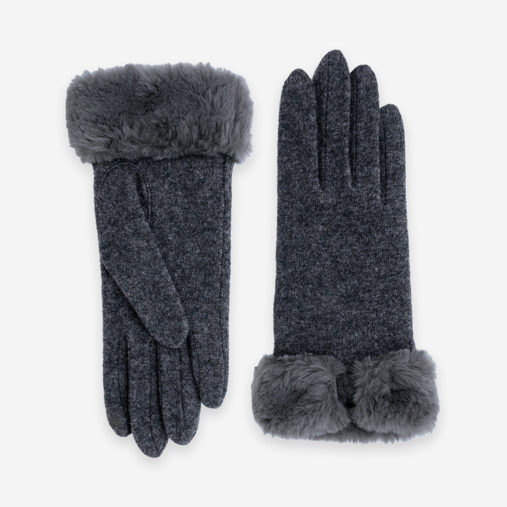 Gants 80% laine 20% nylon-Tactile-31176NF Gants laine femme Glove Story Gris TU