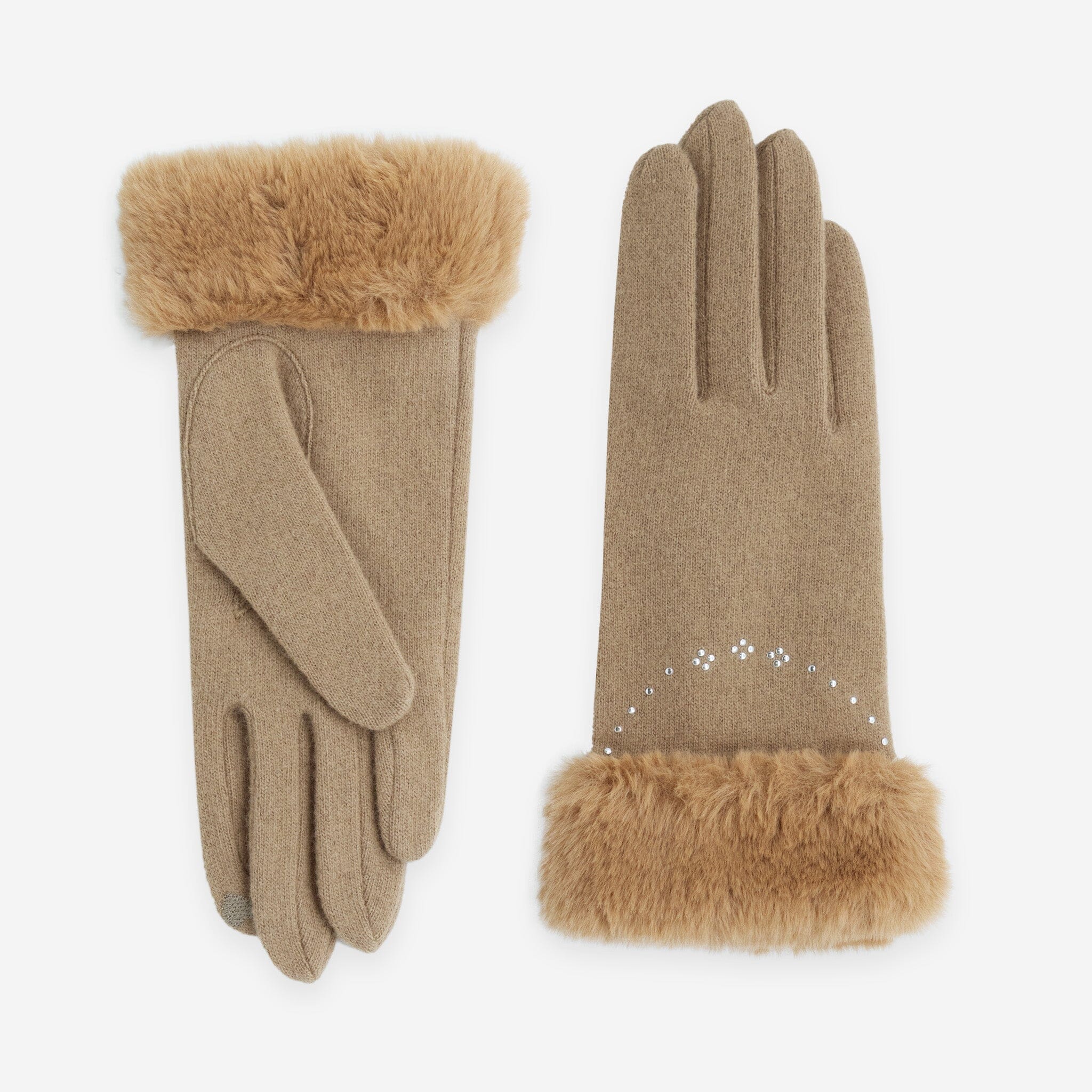 Gants 80% laine 20% nylon-Tactile-31182NF Gants laine femme Glove Story Camel TU