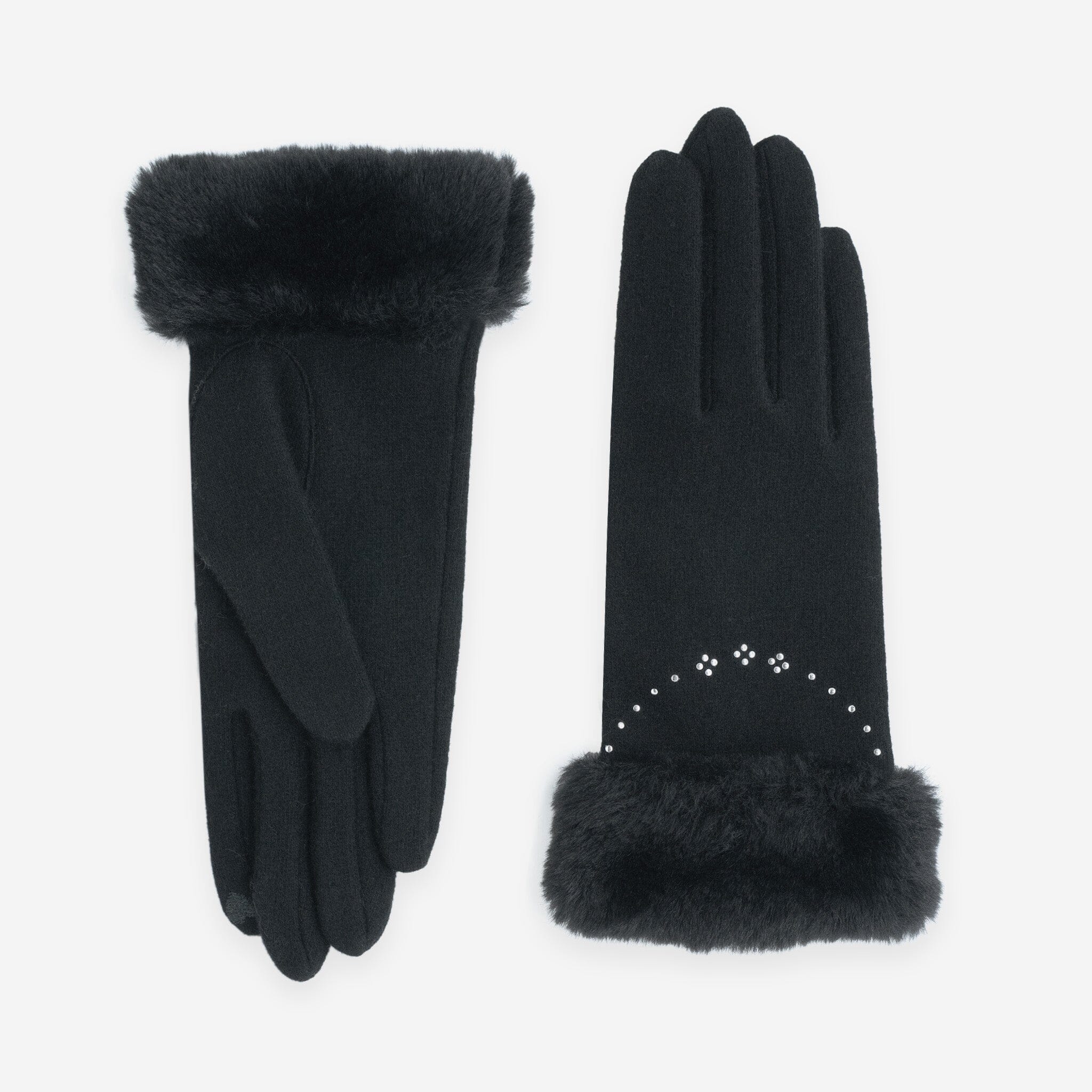 Gants 80% laine 20% nylon-Tactile-31182NF Gants laine femme Glove Story Noir TU