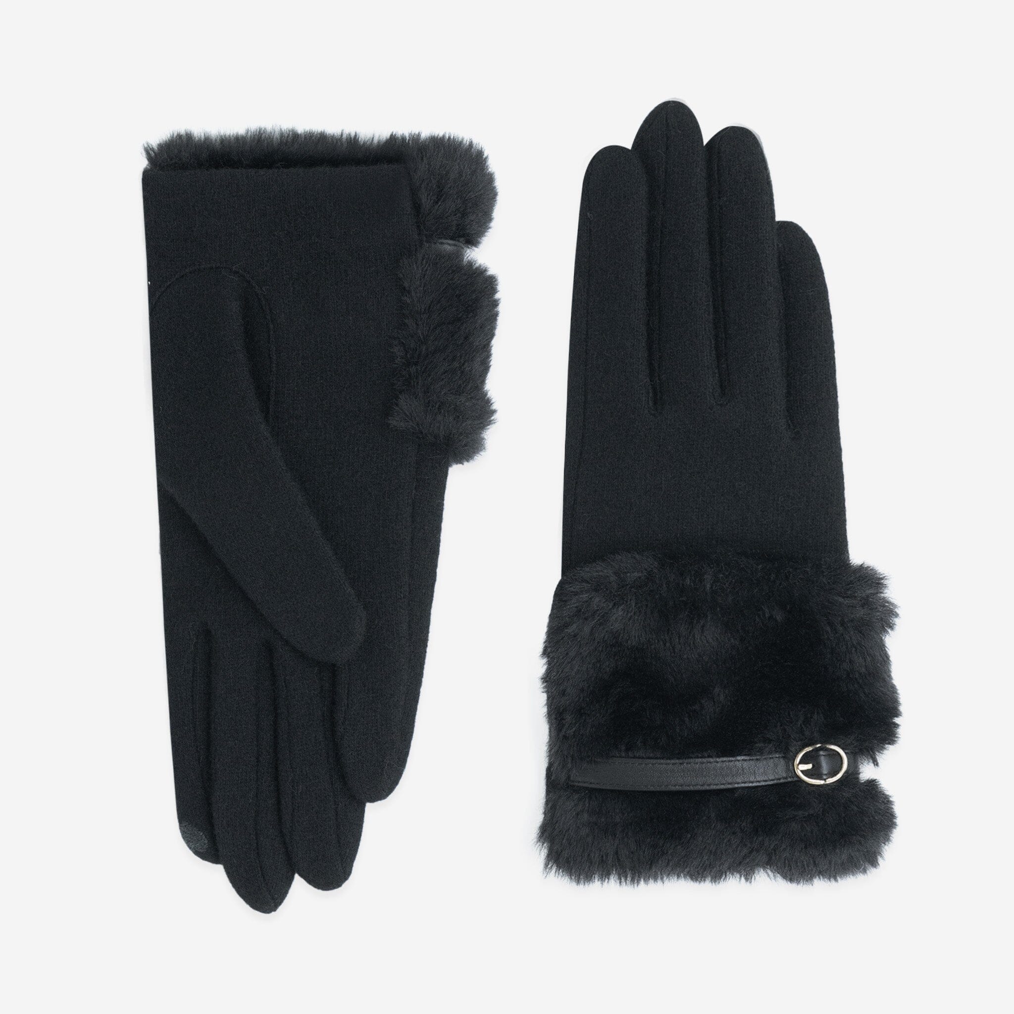 Gants 80% laine 20% nylon-Tactile-31184NF Gants laine femme Glove Story Noir TU