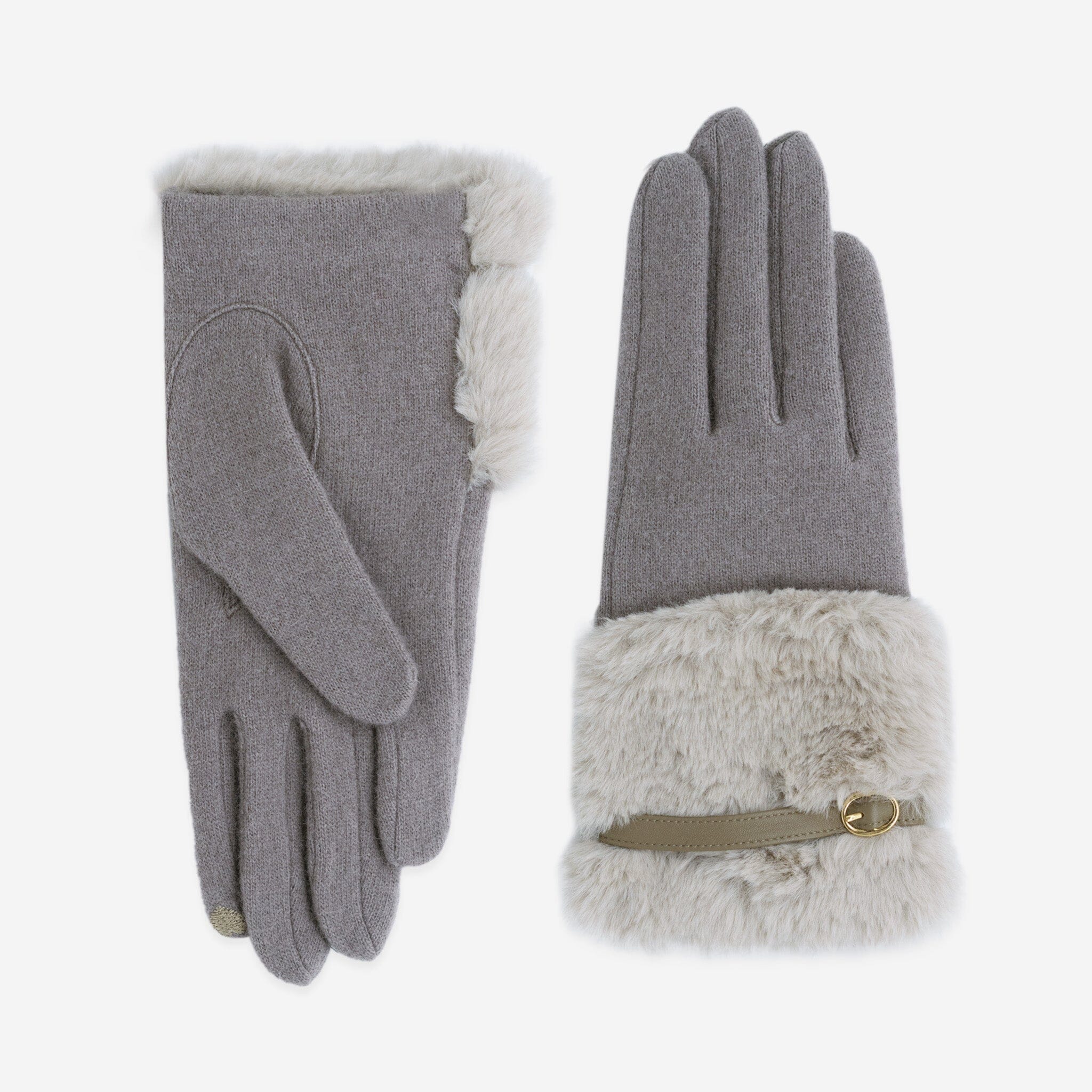 Gants 80% laine 20% nylon-Tactile-31184NF Gants laine femme Glove Story Taupe TU