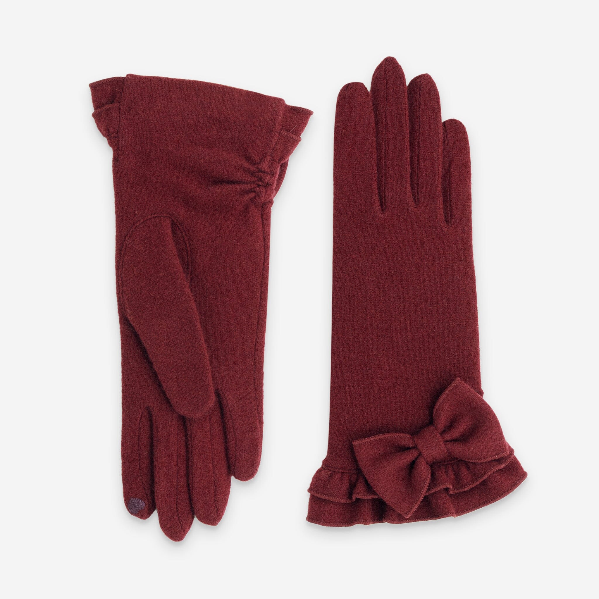 Gants 80% laine 20% nylon-Tactile-31185NF Gants laine femme Glove Story Bordeaux TU