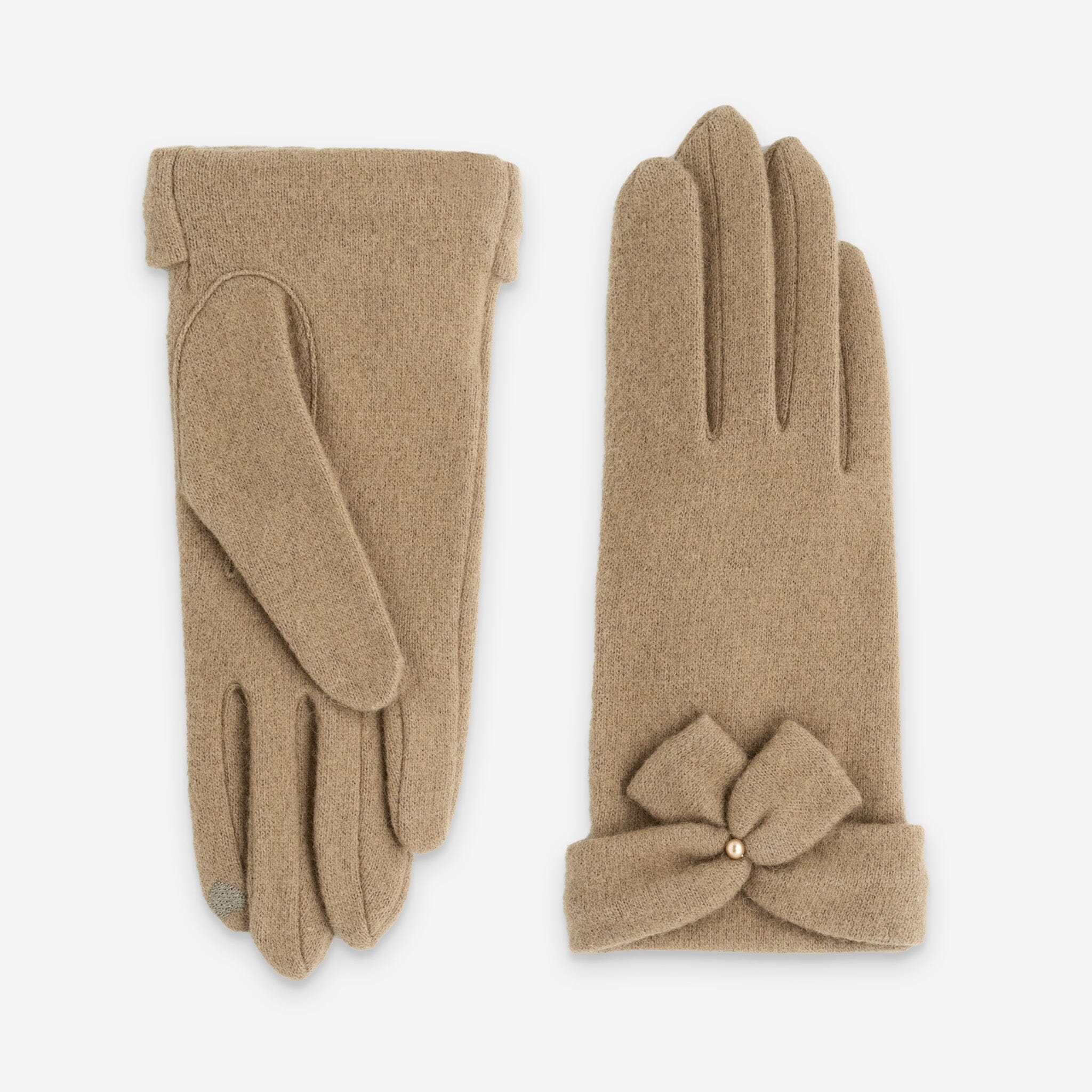 Gants 80% laine 20% nylon-Tactile-31186NF Gants laine femme Glove Story Camel TU