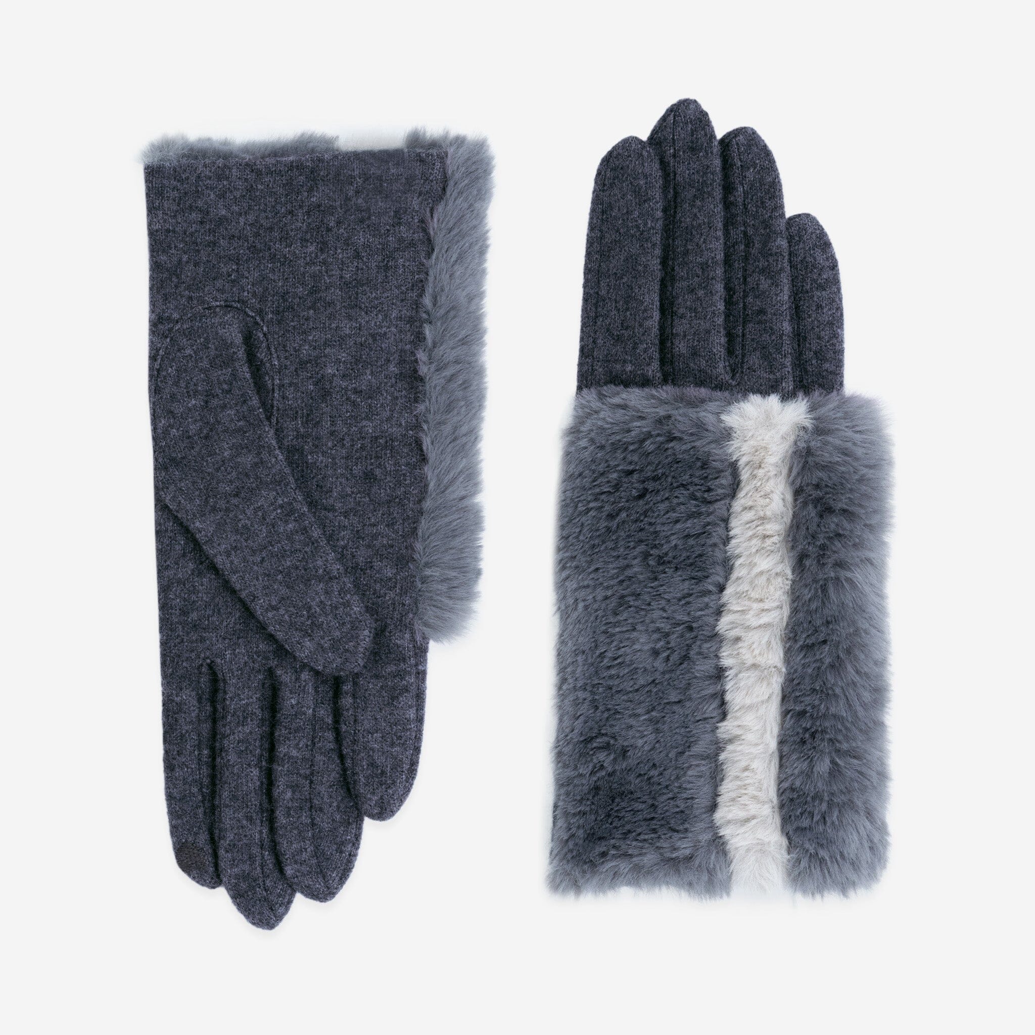 Gants 80% laine 20% nylon-Tactile-31187NF Gants laine femme Glove Story Gris TU