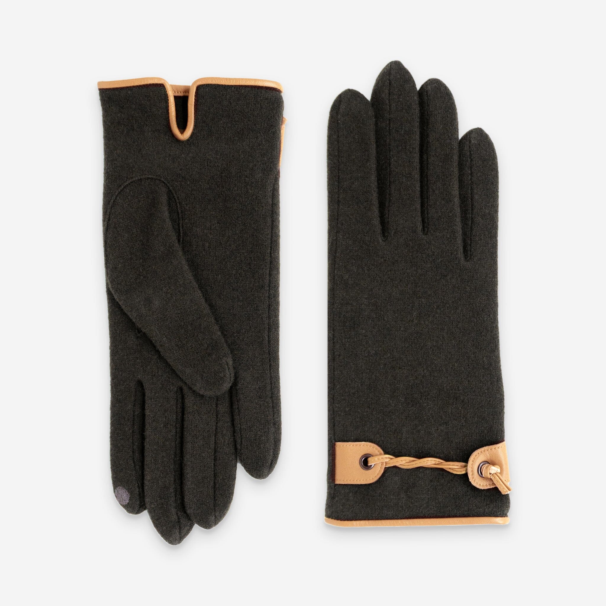 Gants 80% laine 20% nylon-Tactile-32009NF Gants laine homme Glove Story Choco TU