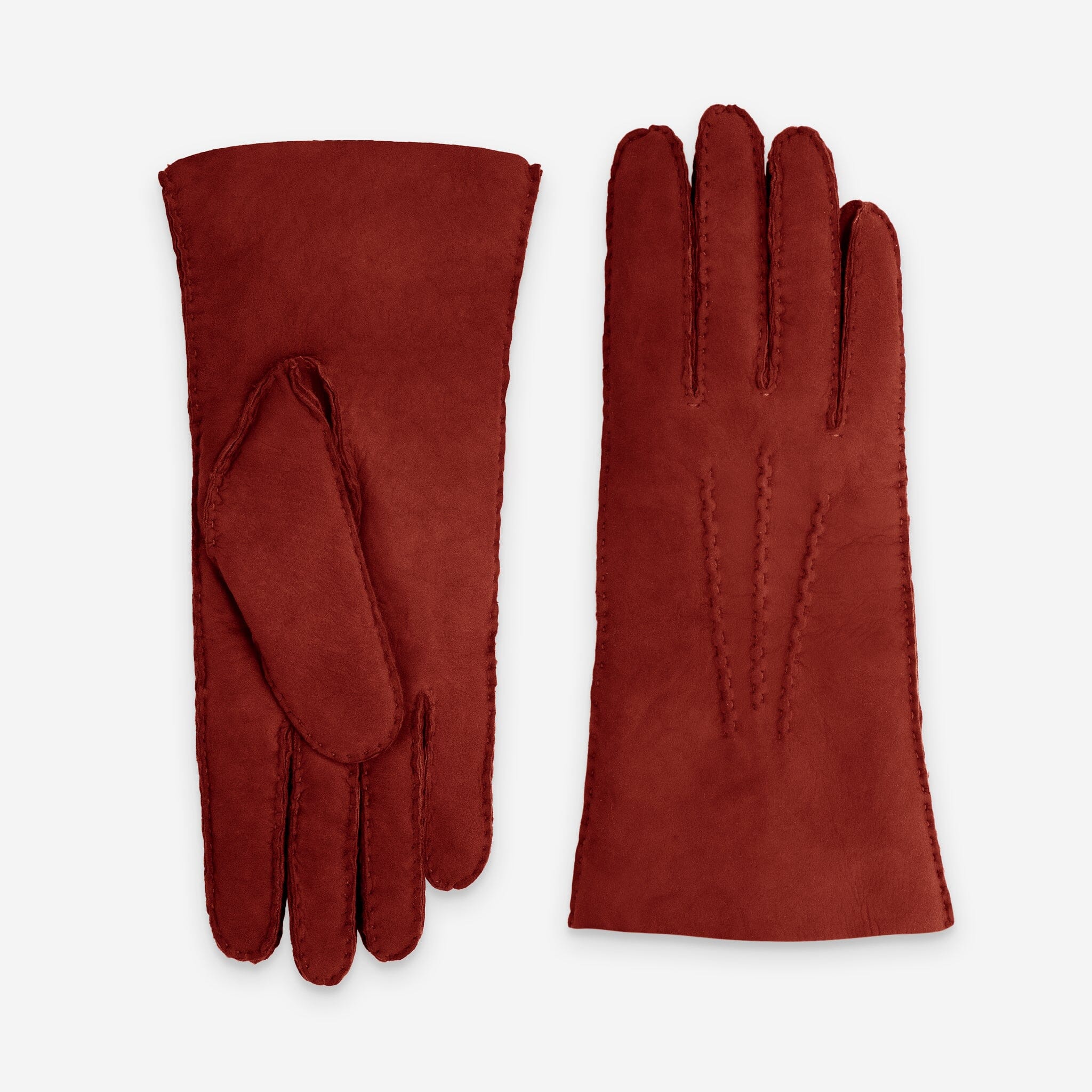 Gants cuir-100% curly-mouton retourné-21154CU Gants cuir femme prestige Glove Story Sienna 6.5