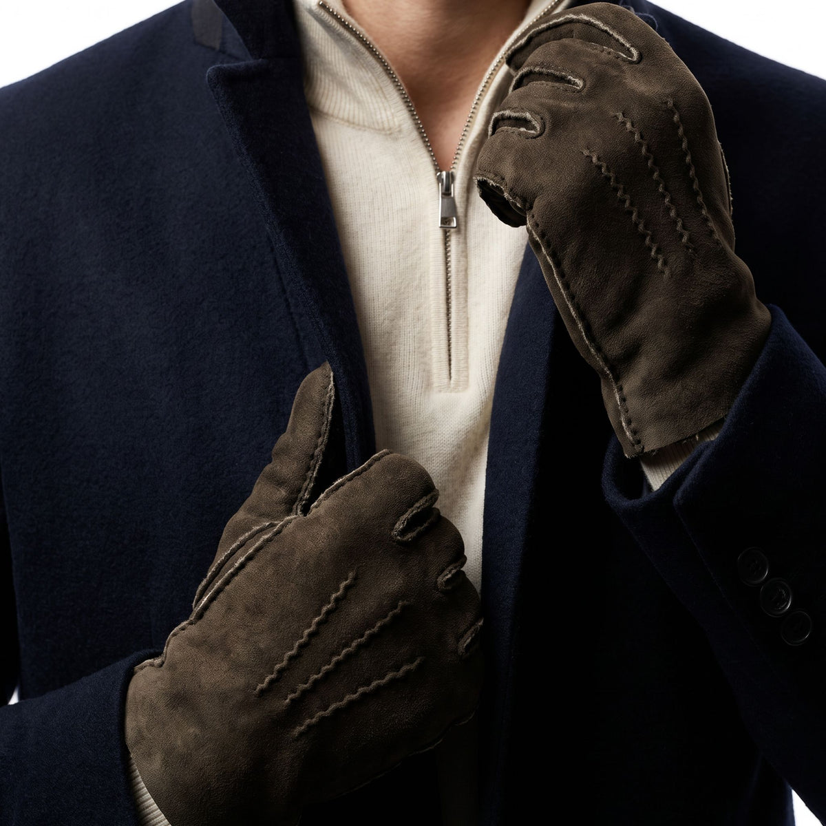 Gants homme en mouton retourné – 22111CU