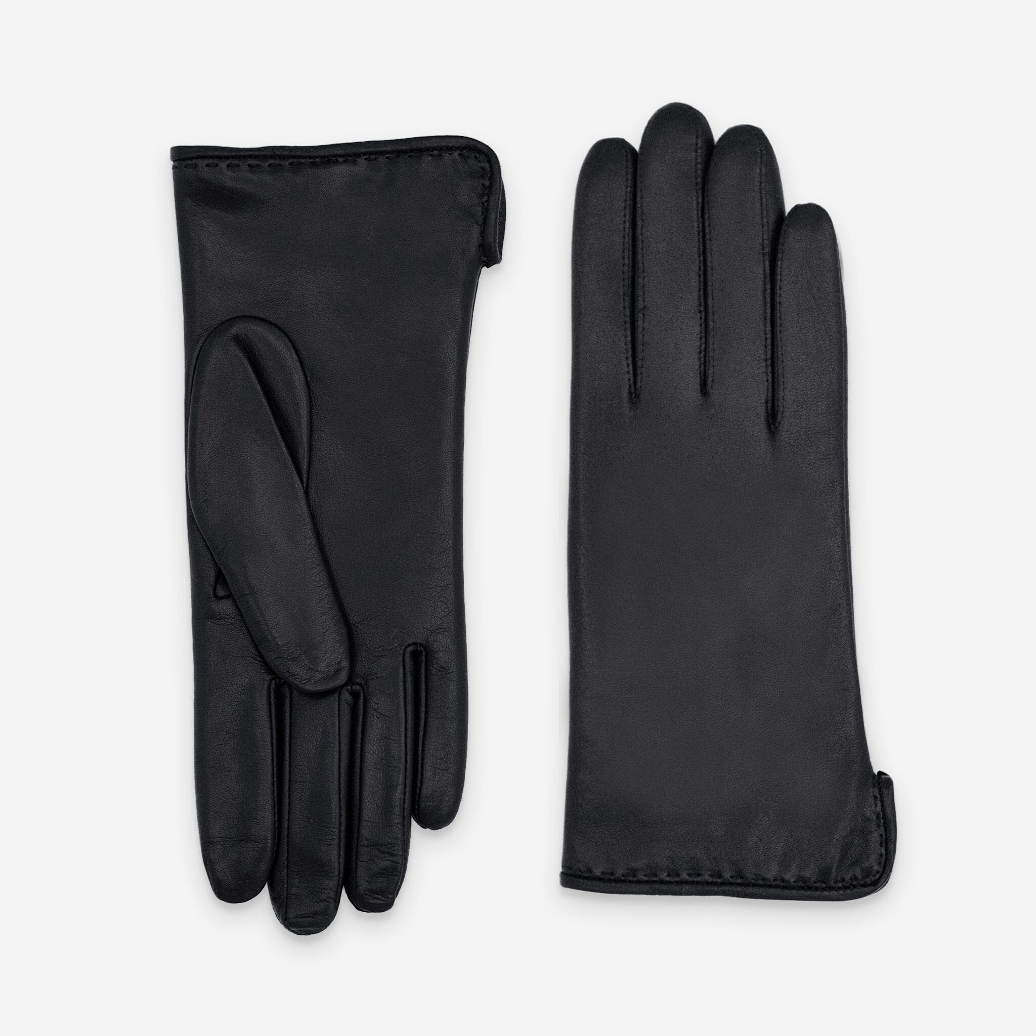 Gants cuir agneau-100% cachemire-21006CA Gant Glove Story Noir 6.5