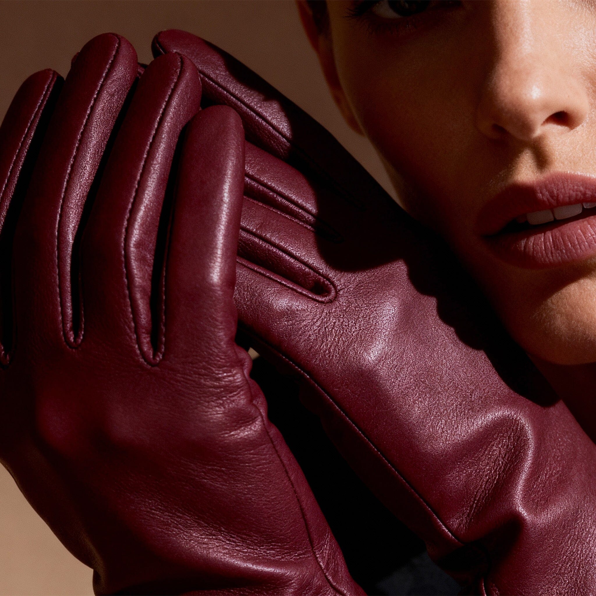 Gants cuir agneau-100% cachemire-21006CA Gants cuir femme prestige Glove Story