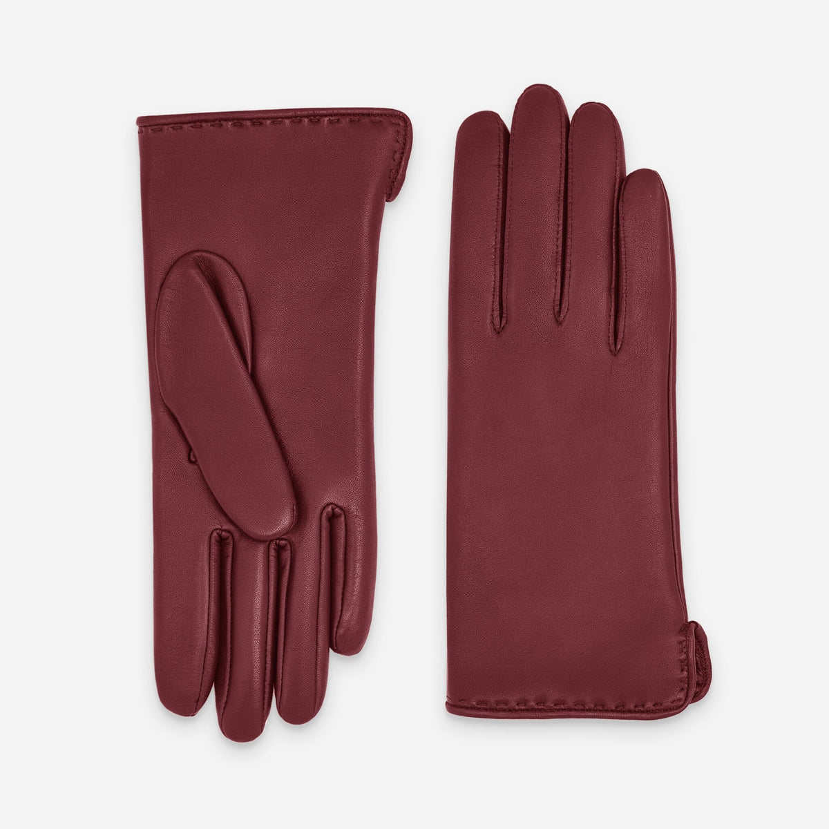 Gants cuir agneau-100% cachemire-21006CA Gants cuir femme prestige Glove Story Lie De Vin 6