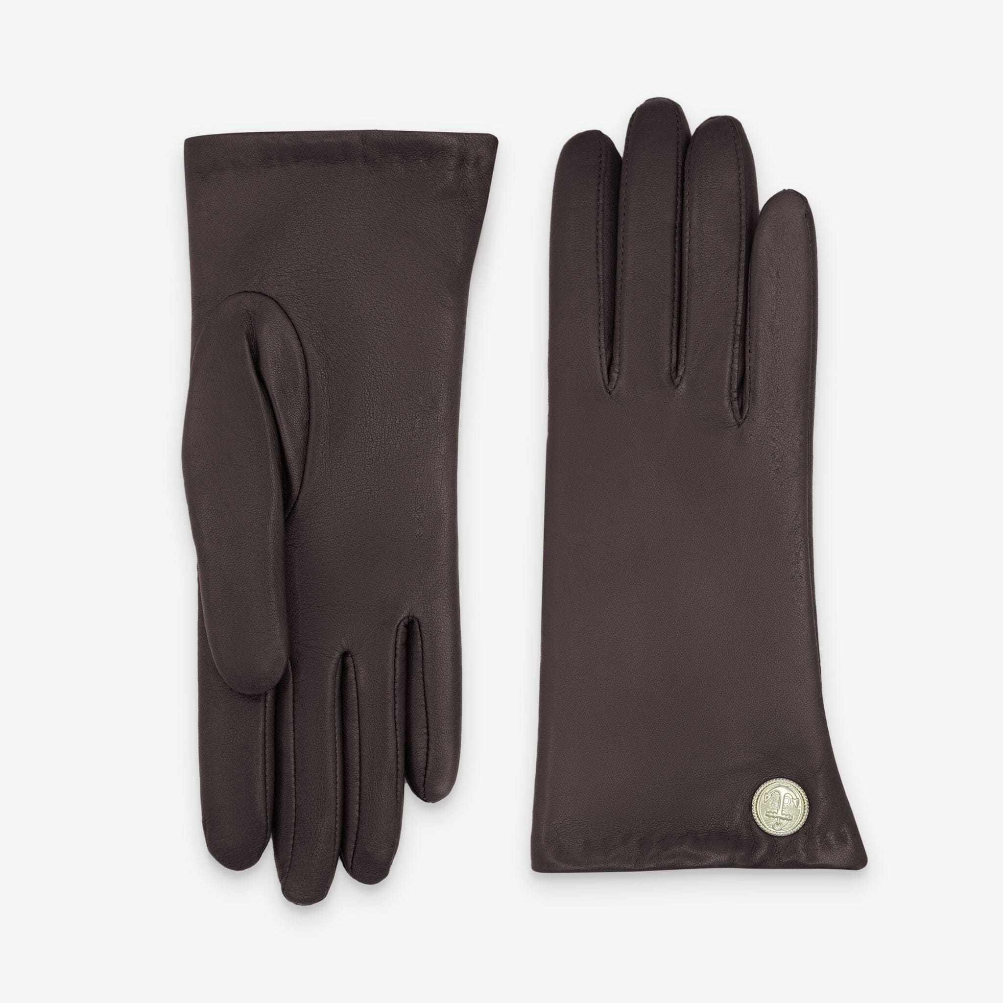 Gants cuir agneau-100% cachemire-21525CA Gants cuir femme prestige Glove Story Choco 6.5