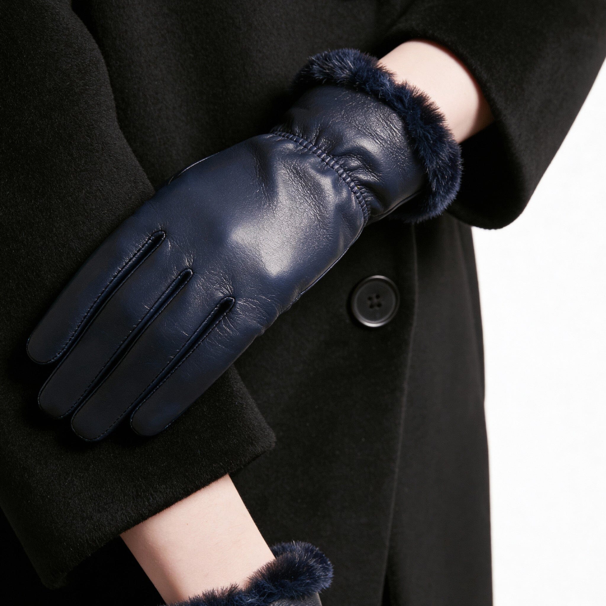 Gants cuir agneau-100% cachemire-21623CA Gants cuir femme prestige Glove Story