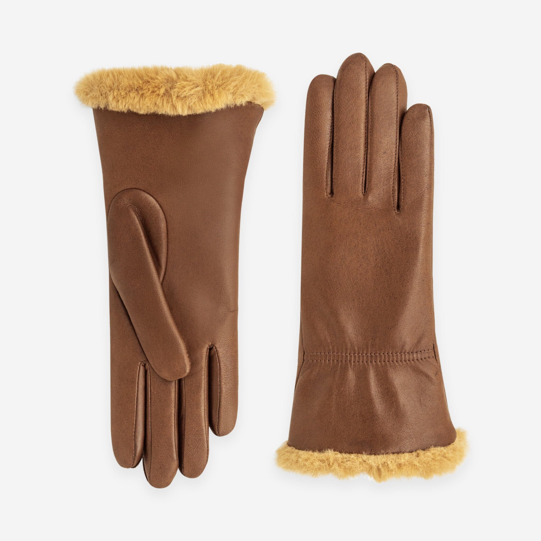 Gants cuir agneau-100% cachemire-21623CA Gants cuir femme prestige Glove Story Cork 6.5