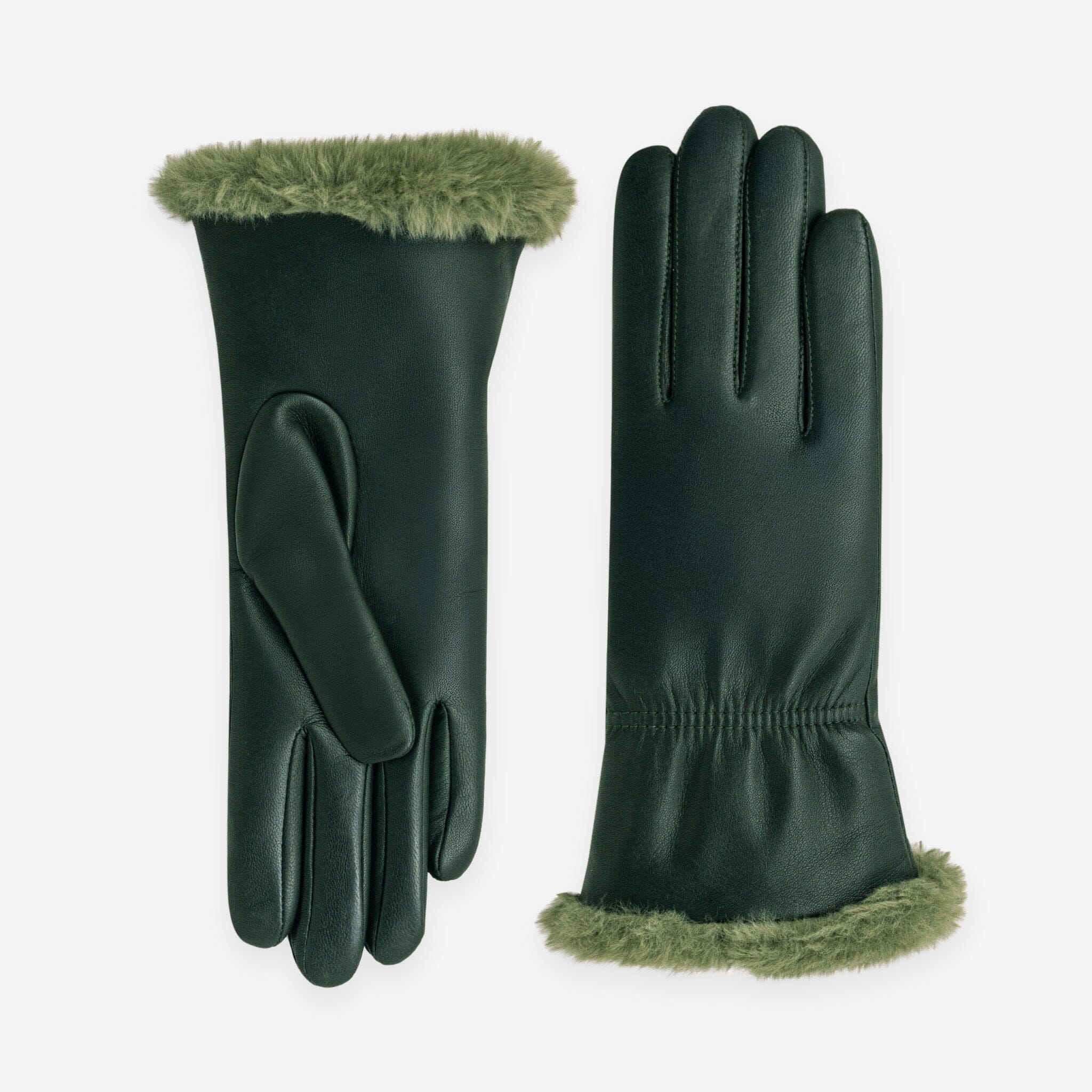 Gants cuir agneau-100% cachemire-21623CA Gants cuir femme prestige Glove Story Pine 6.5