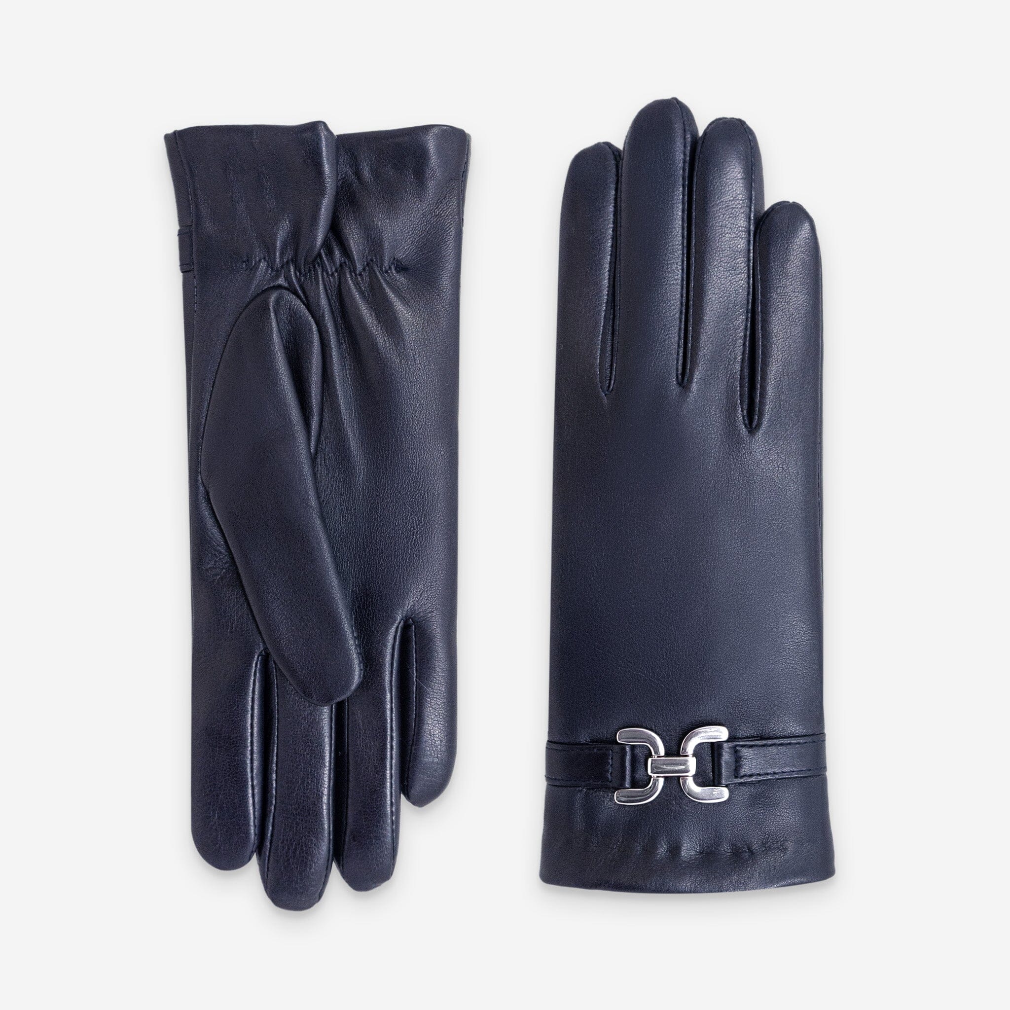Gants cuir agneau-100% cachemire-21624CA Gants cuir femme prestige Glove Story Deep Blue 6.5