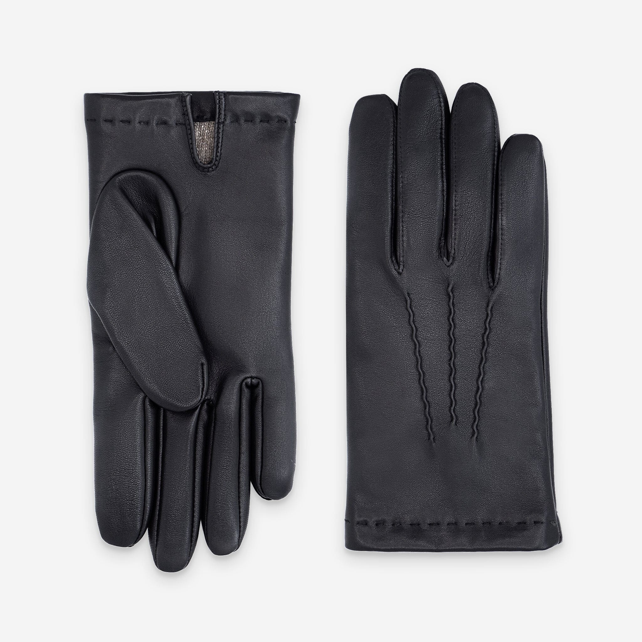 Gants cuir agneau-100% cachemire-22006CA Gant Glove Story Noir 7.5