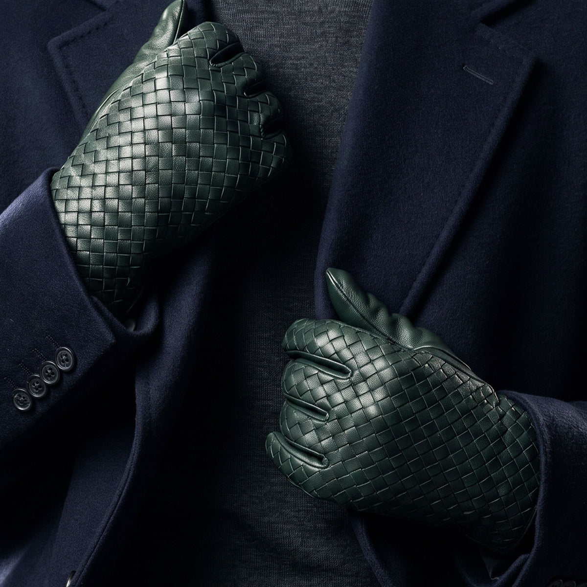 Gants cuir agneau-100% cachemire-22120CA Gants cuir homme prestige Glove Story