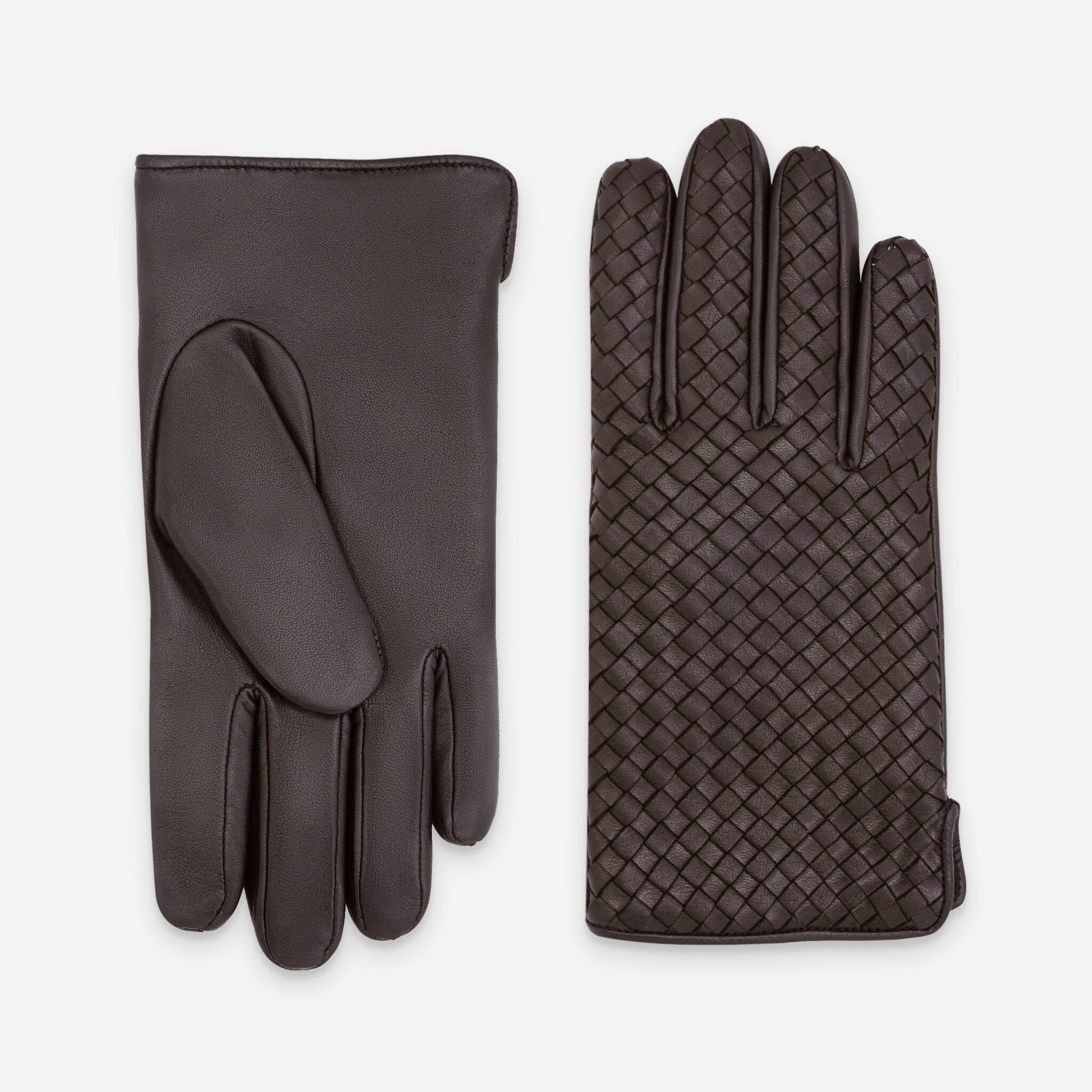 Gants cuir agneau-100% cachemire-22120CA Gants cuir homme prestige Glove Story Choco 8