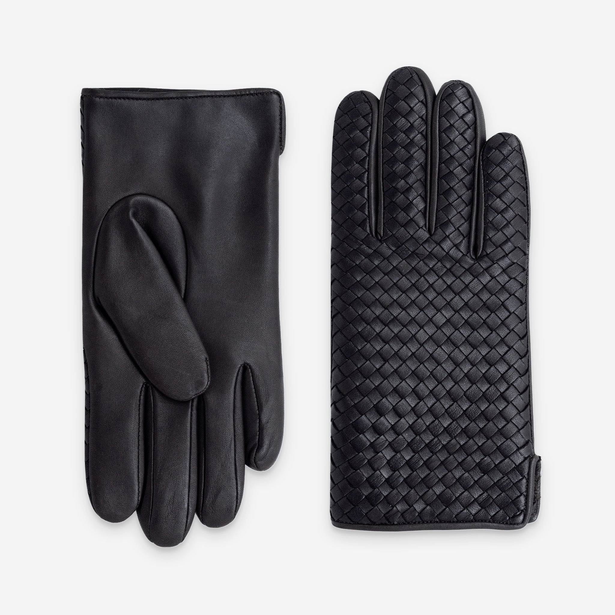 Gants cuir agneau-100% cachemire-22120CA Gants cuir homme prestige Glove Story Noir 8