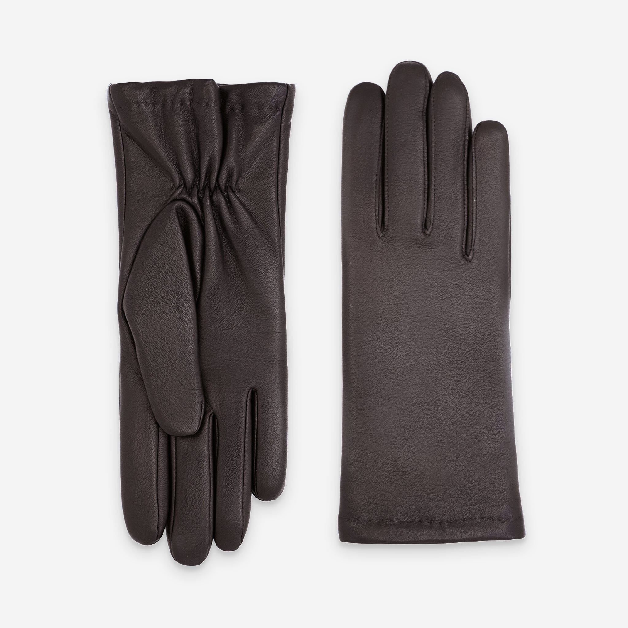 Gants cuir agneau-100% laine-20865TR Gants cuir standard femme Glove Story Choco 6.5