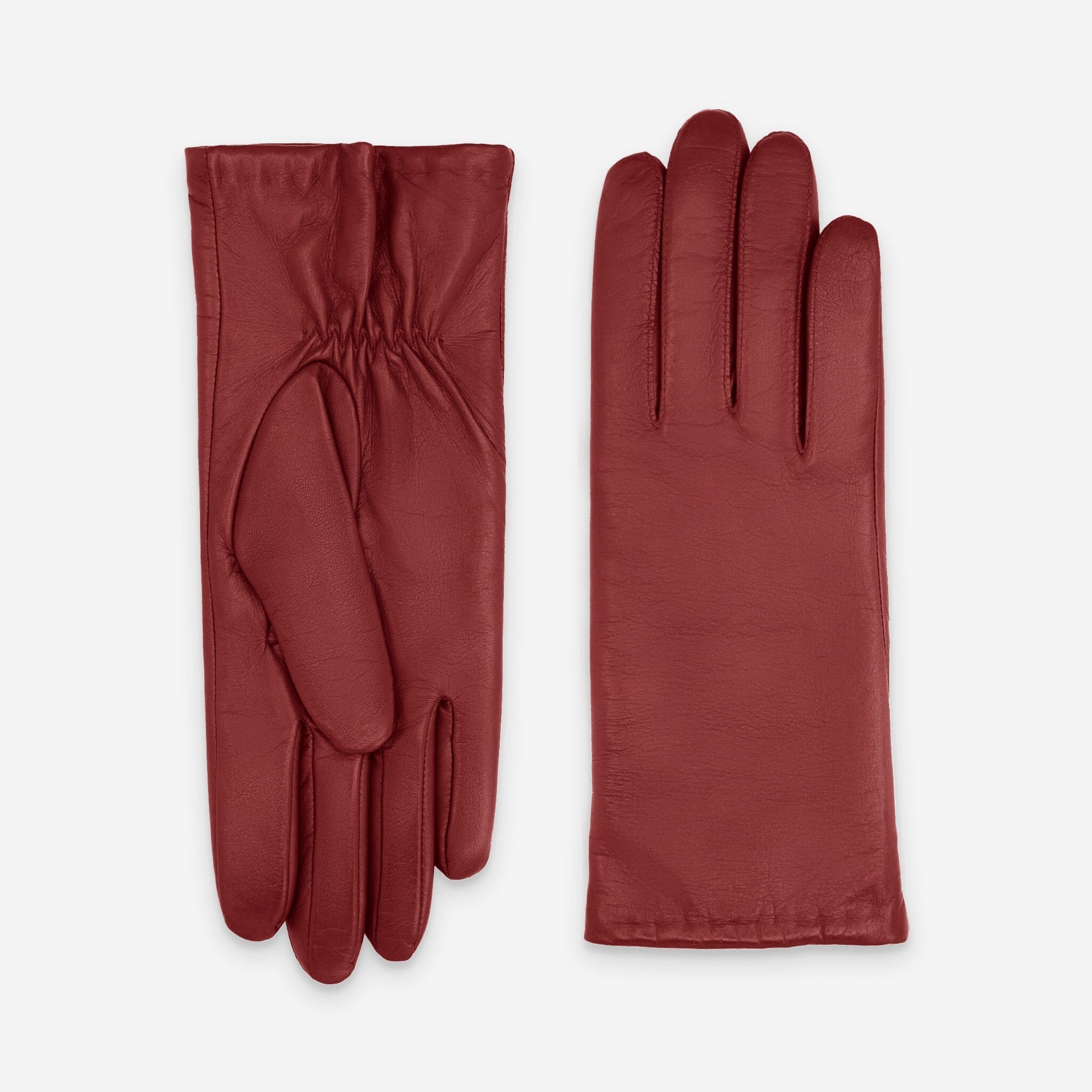 Gants cuir agneau-100% laine-20865TR Gants cuir standard femme Glove Story Rouge 6.5