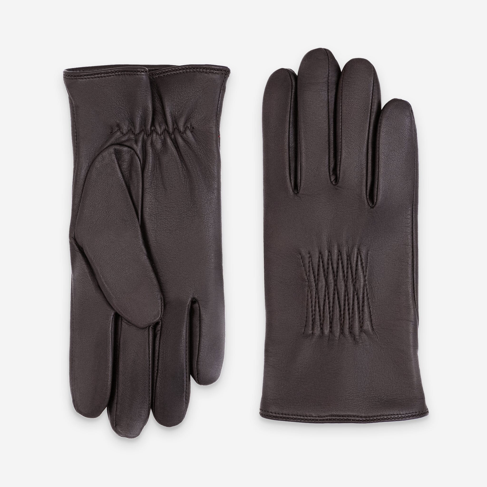 Gants cuir agneau-100% laine-22112TR Gants cuir homme prestige Glove Story Choco 7.5