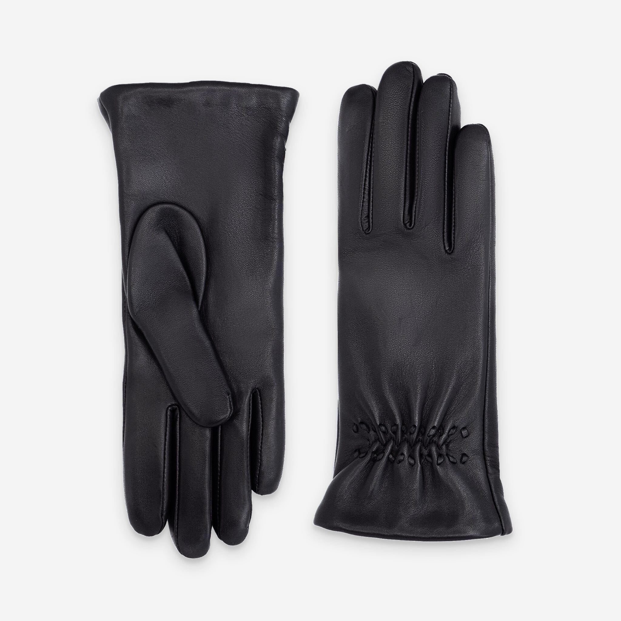 Gants cuir agneau-100% laine-61051TR Gants cuir standard femme Glove Story Noir 6.5