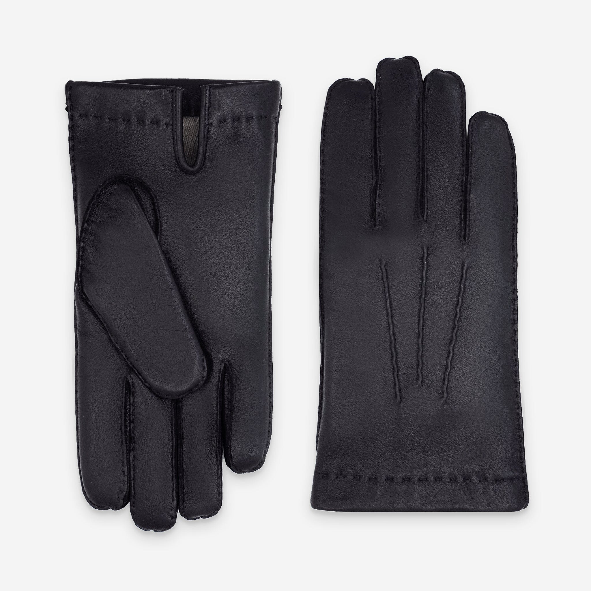 Gants cuir agneau-100% laine-70416TR Gants cuir standard homme Glove Story Noir 8